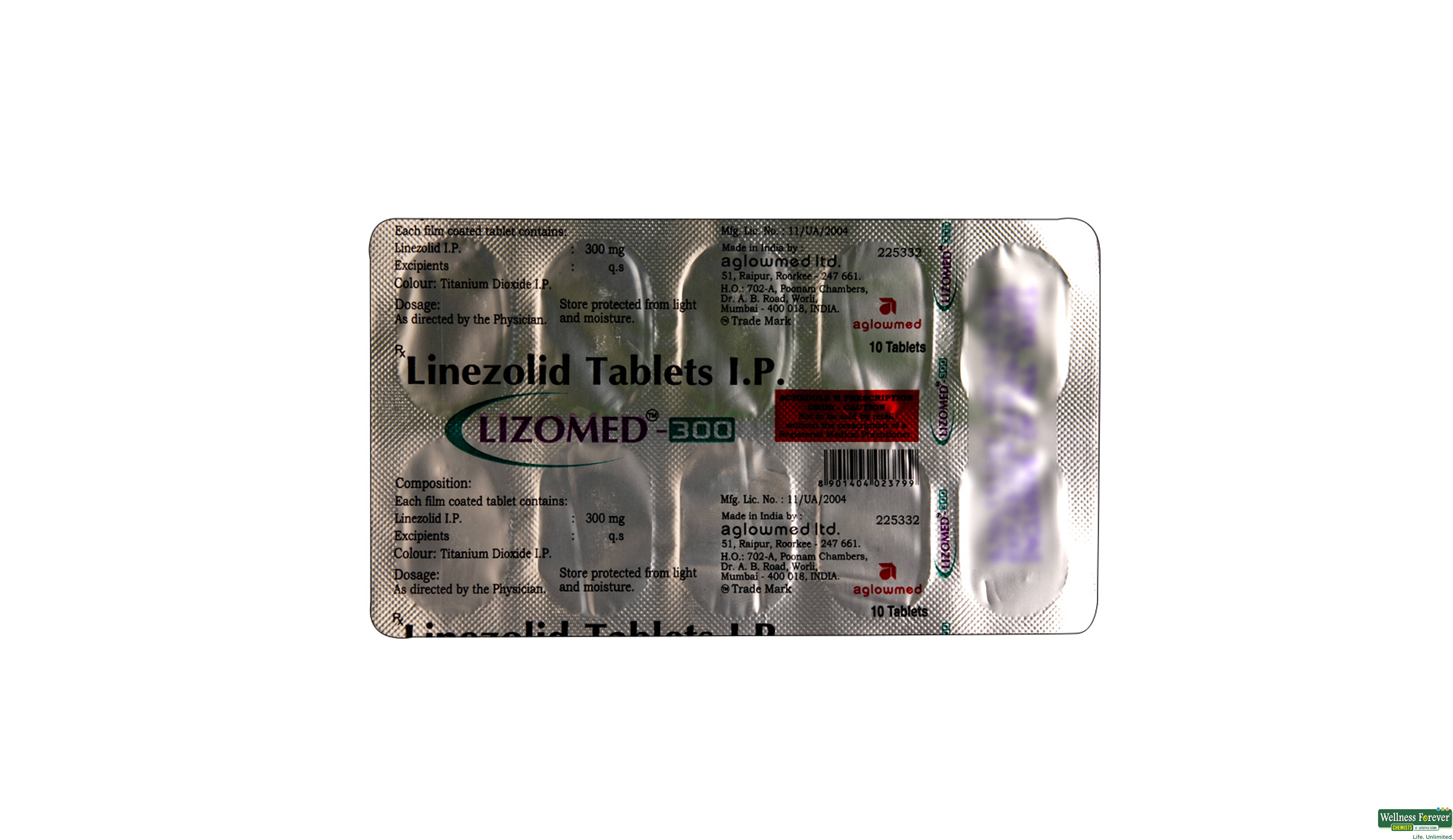 LIZOMED 300MG 10TAB- 2, 10TAB, 