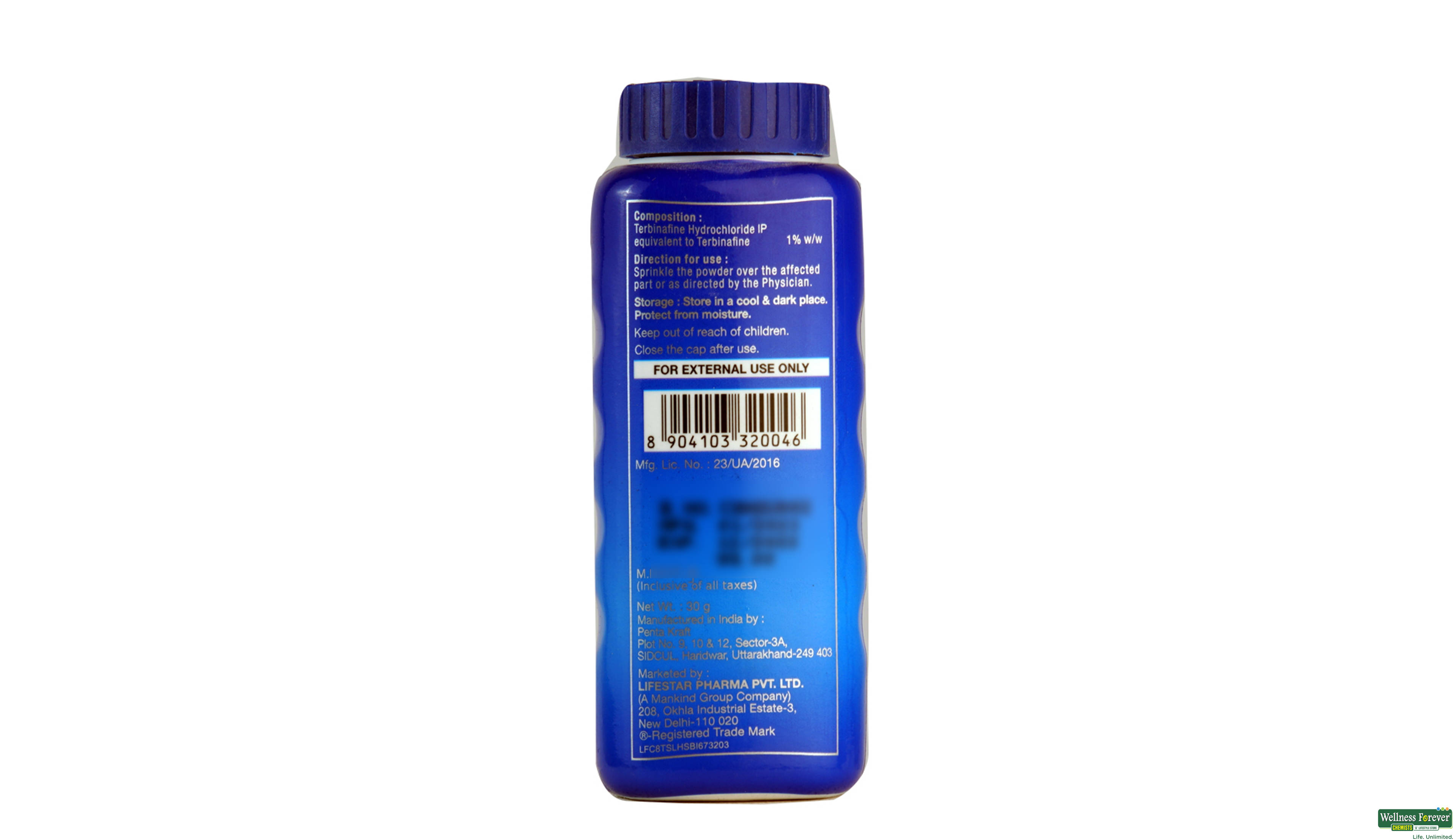 TERBINAFORCE DUSTING POW 30GM- 2, 30GM, 