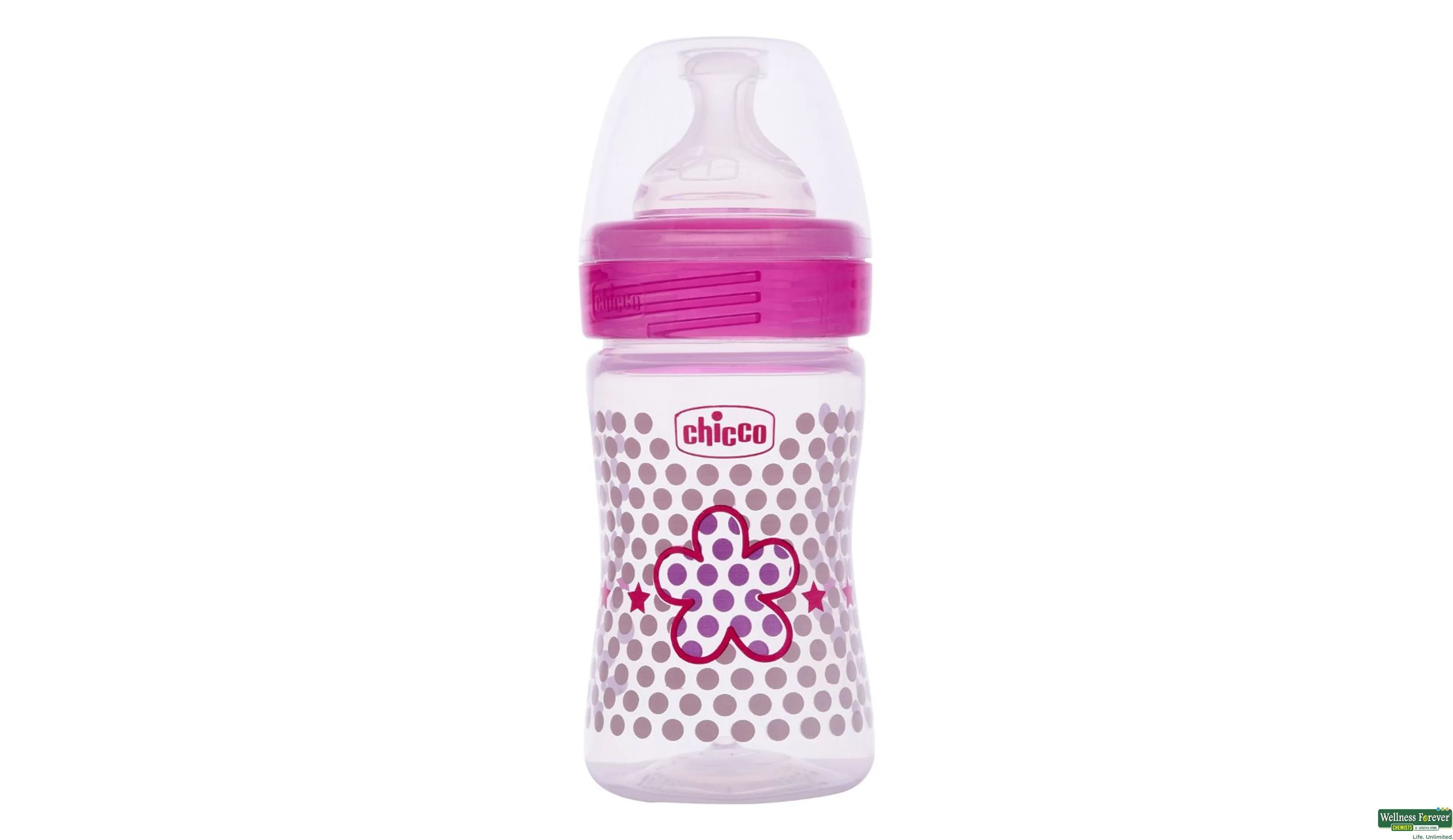 CHICCO FEED/BOTT PINK 150ML- 1, 150ML, 