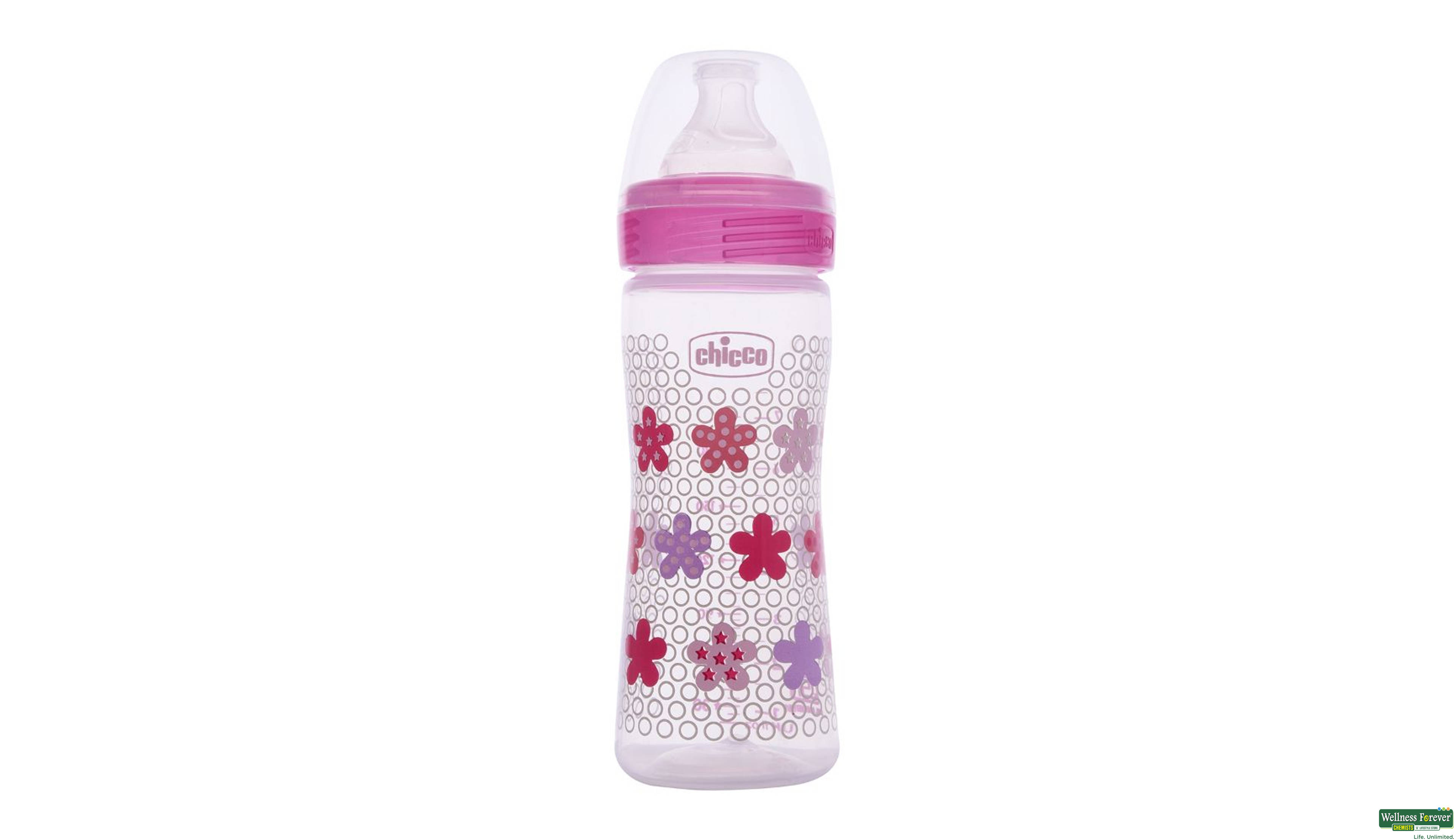 CHICCO FEED/BOTT PINK 250ML- 1, 250ML, 