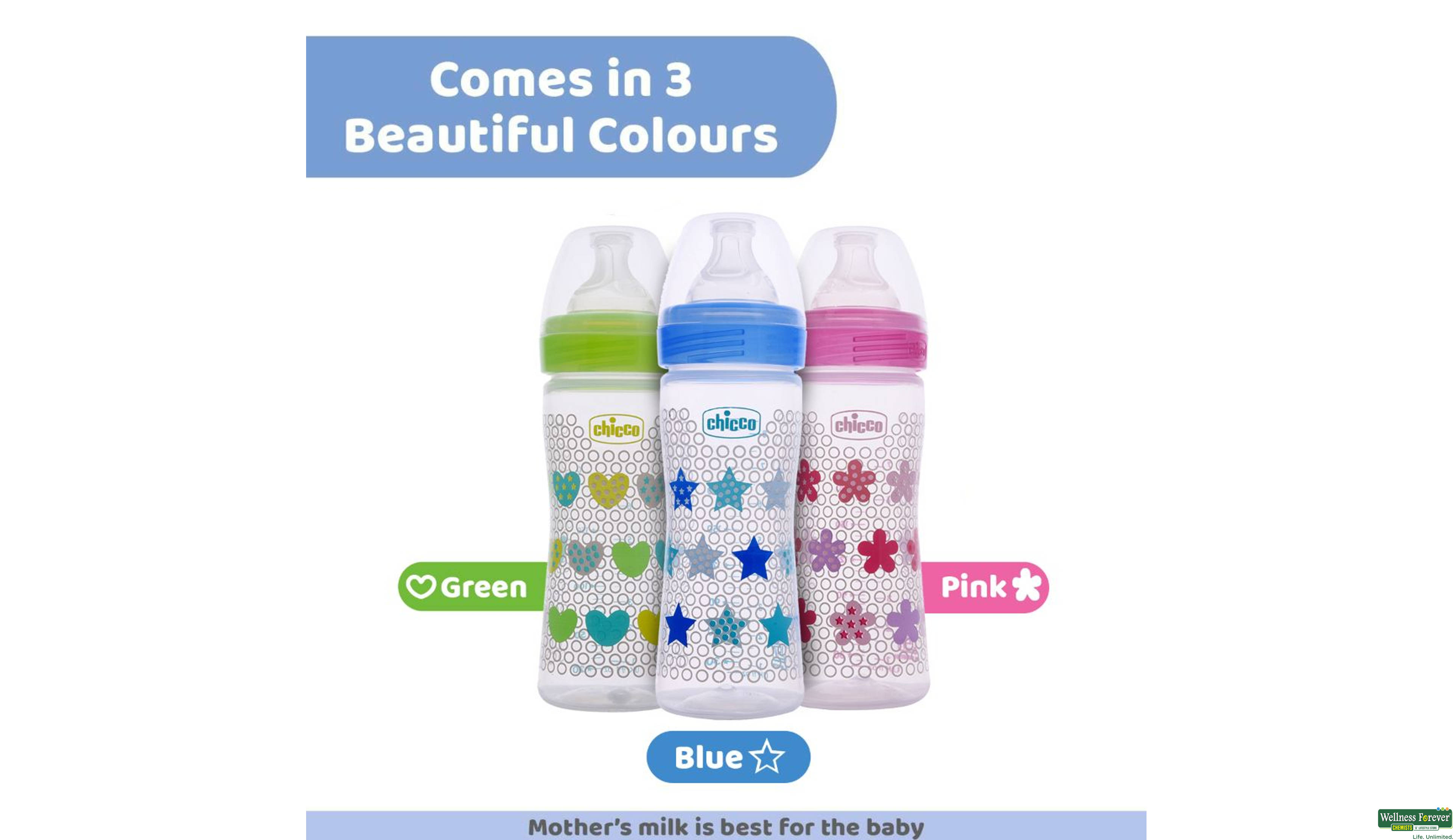 CHICCO FEED/BOTT PINK 250ML- 8, 250ML, 