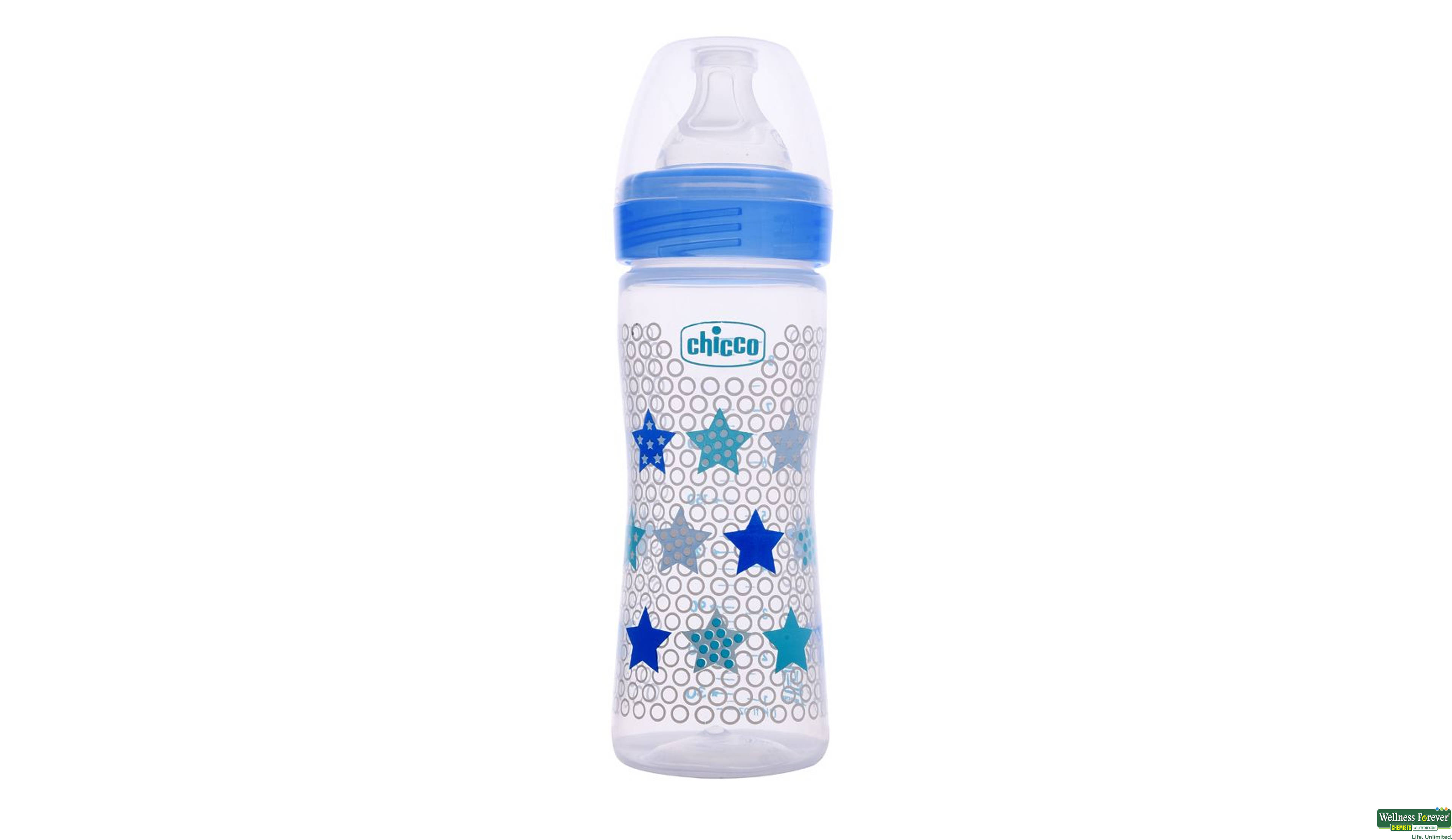 CHICCO FEED/BOTT BLUE 250ML- 1, 250ML, 