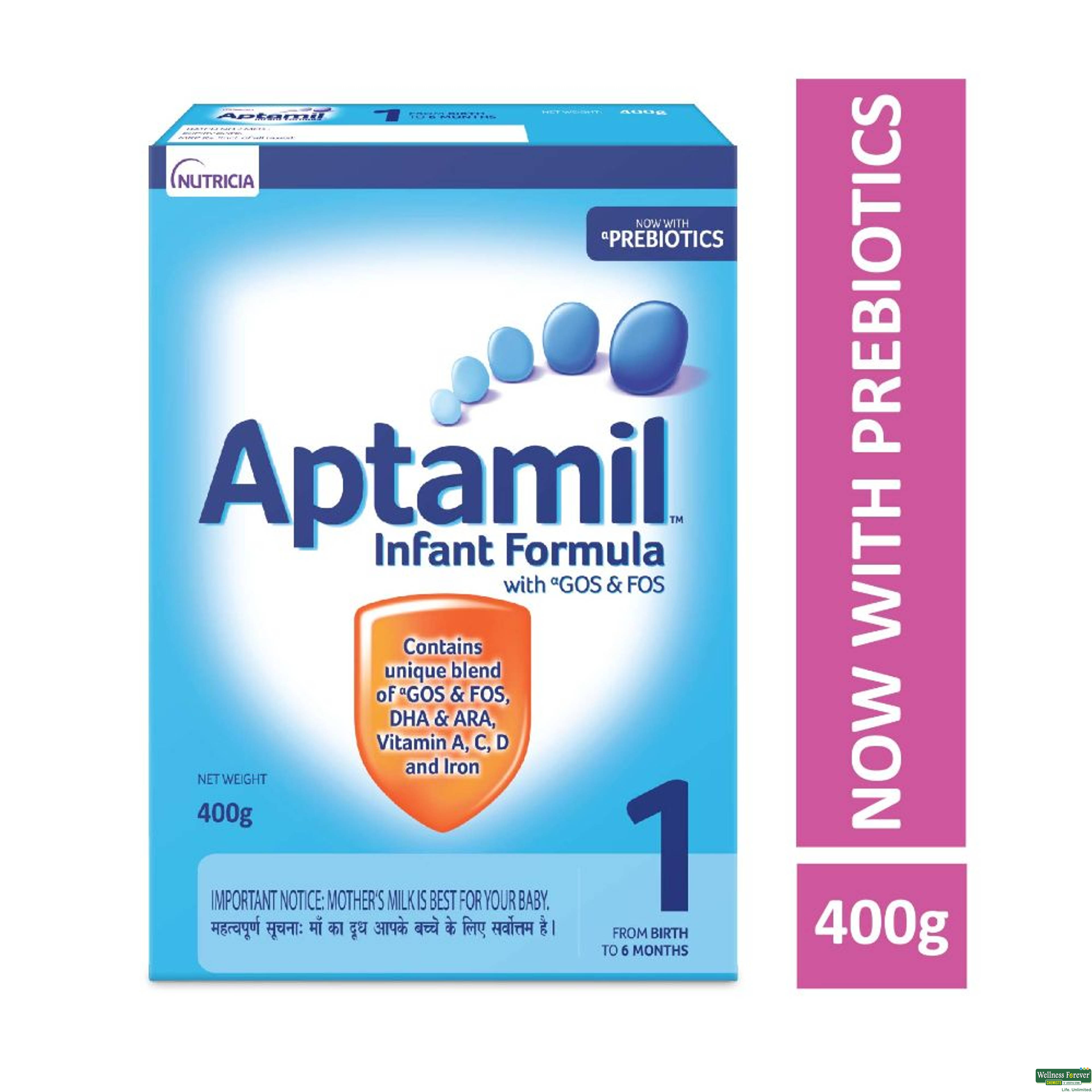 Aptamil Stage 1 Infant Formula Powder, 400 g-image