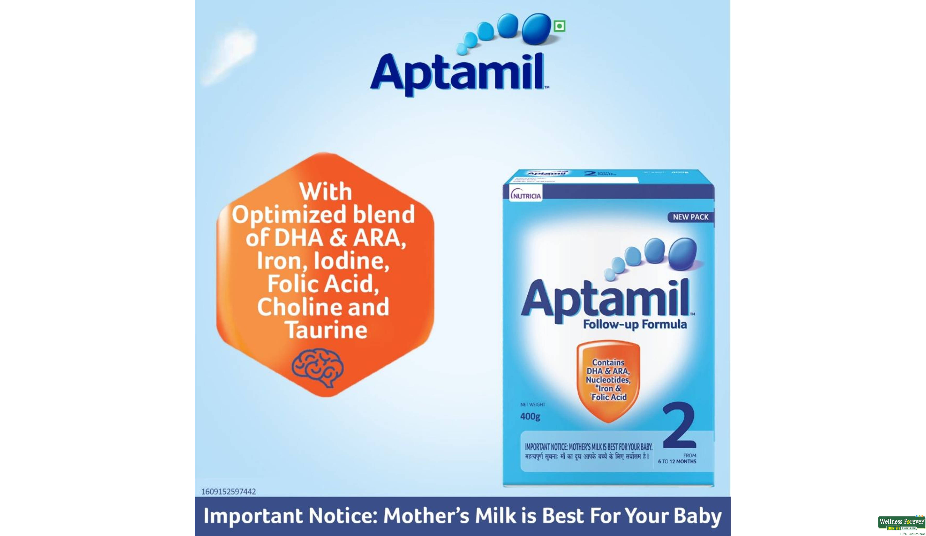 APTAMIL 2 PWDR REF 400GM ##- 3, 400GM, 