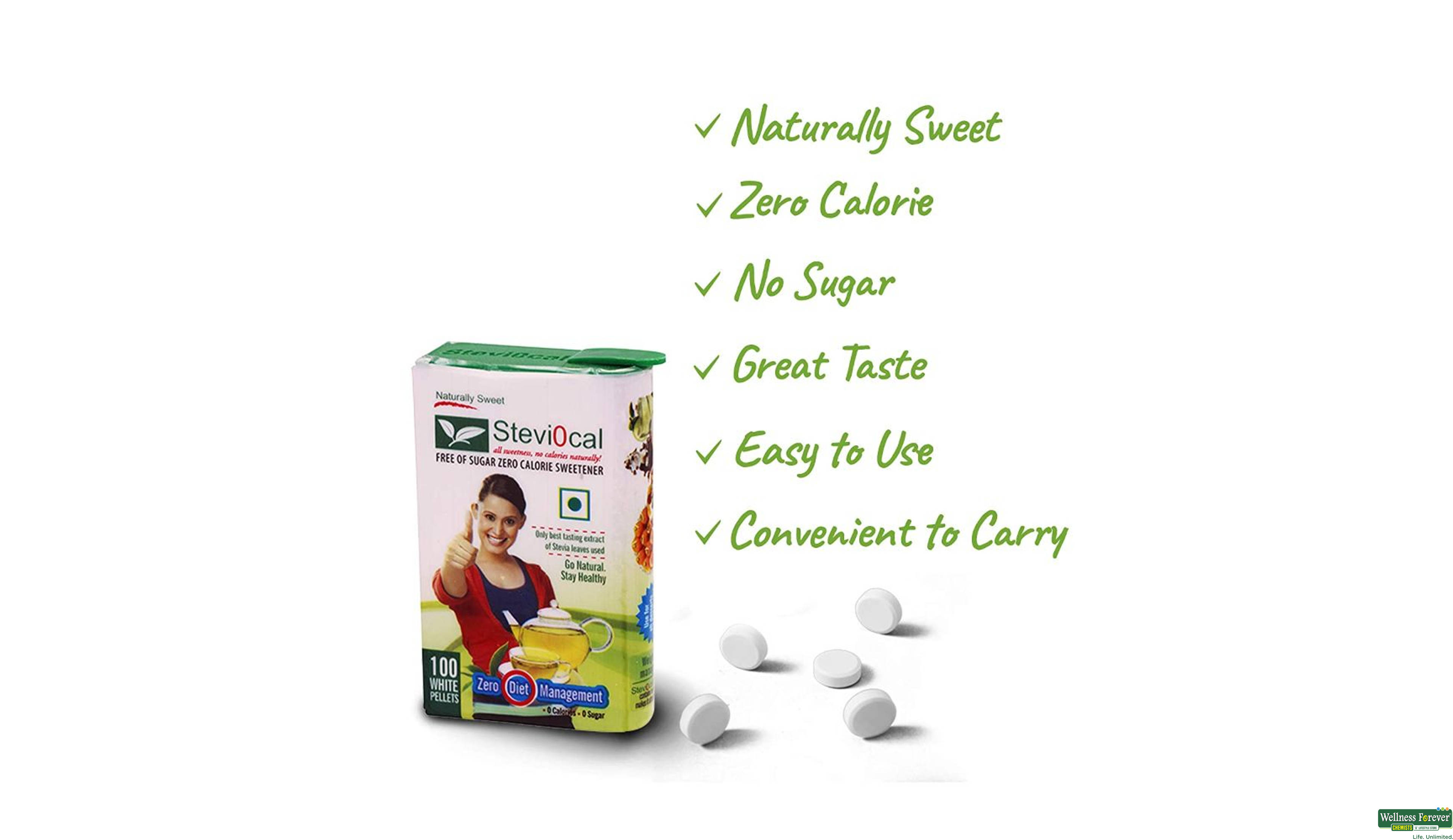 STEVI0CAL NATURALLY SWEET 100TAB- 4, 100TAB, null