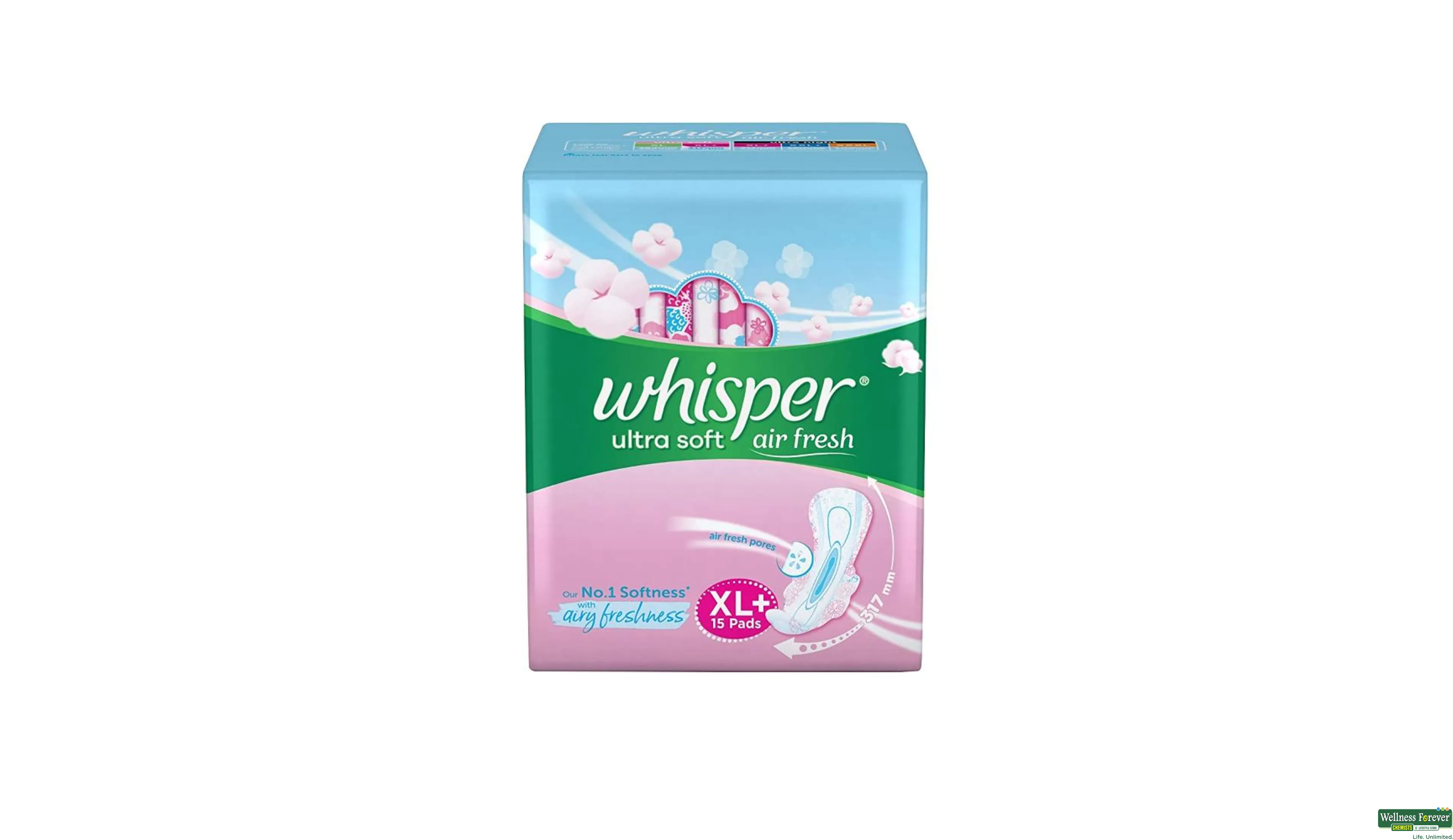 Whisper bindazZZ Nights XL+ 15 (Buy 2 Get 1 free ) Sanitary Pad, Buy Women  Hygiene products online in India