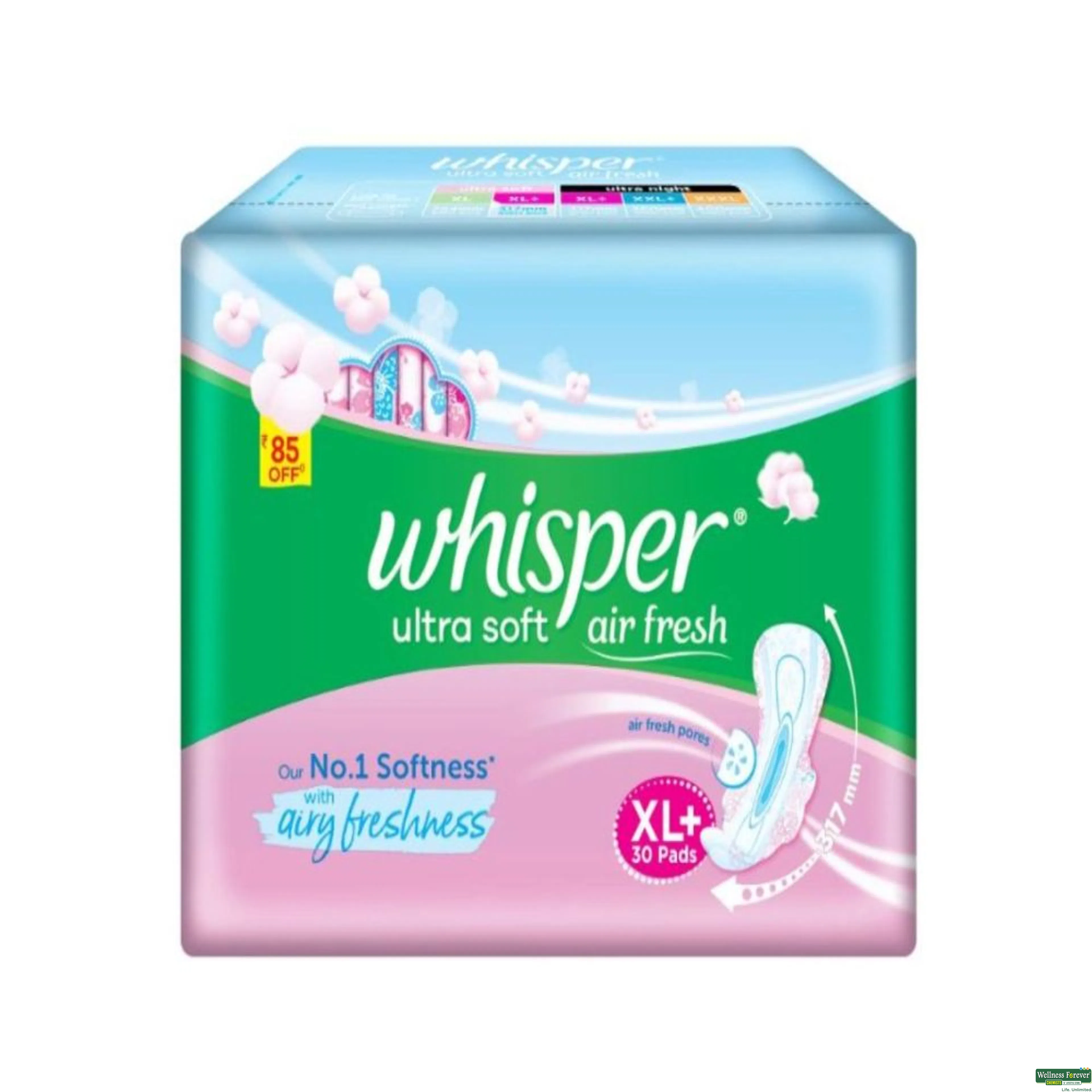 WHISPER SA/PAD ULTRA SOFT WINGS XL+ 30PC-image