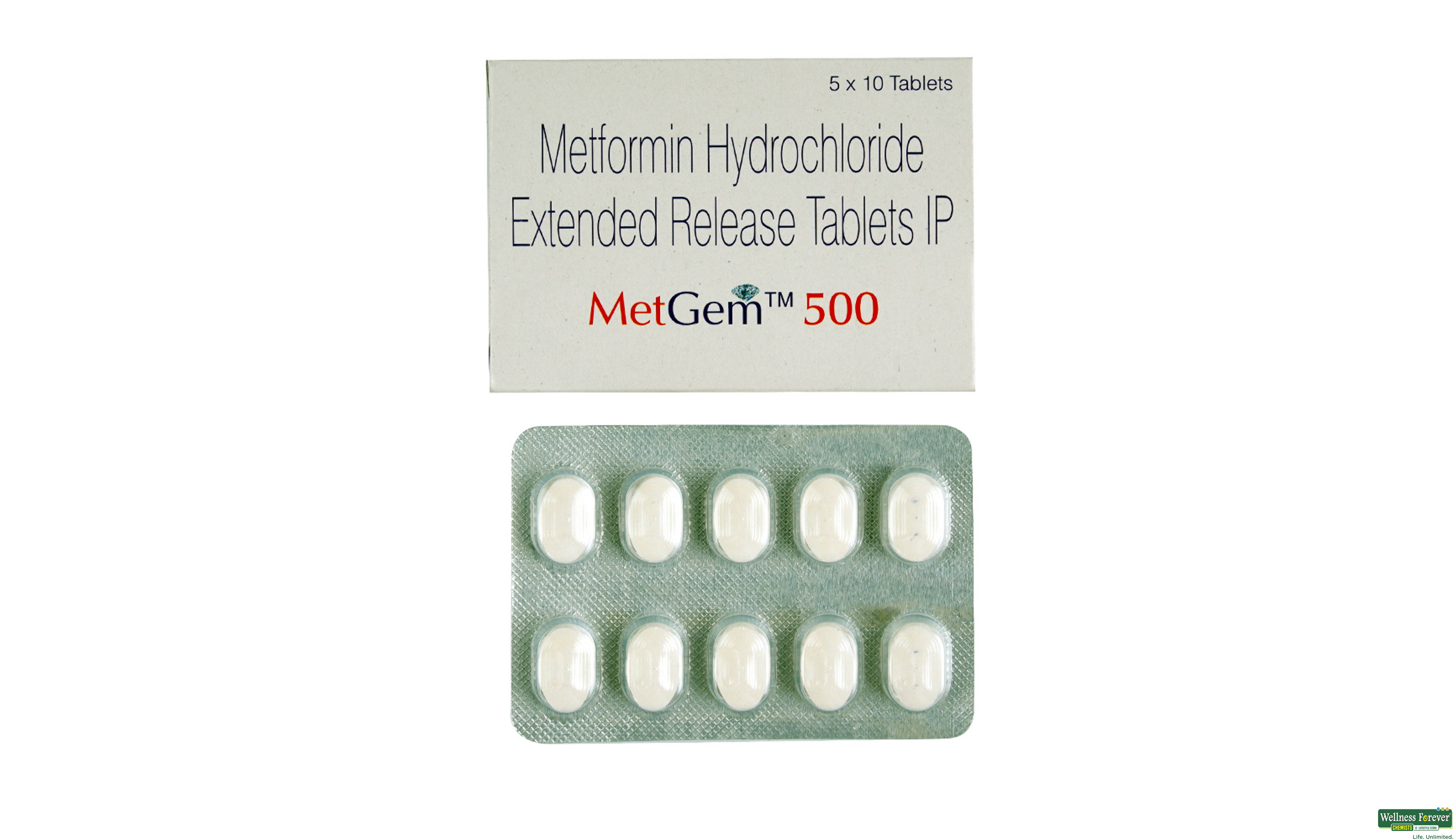 METGEM 500MG 10TAB- 1, 10TAB, 