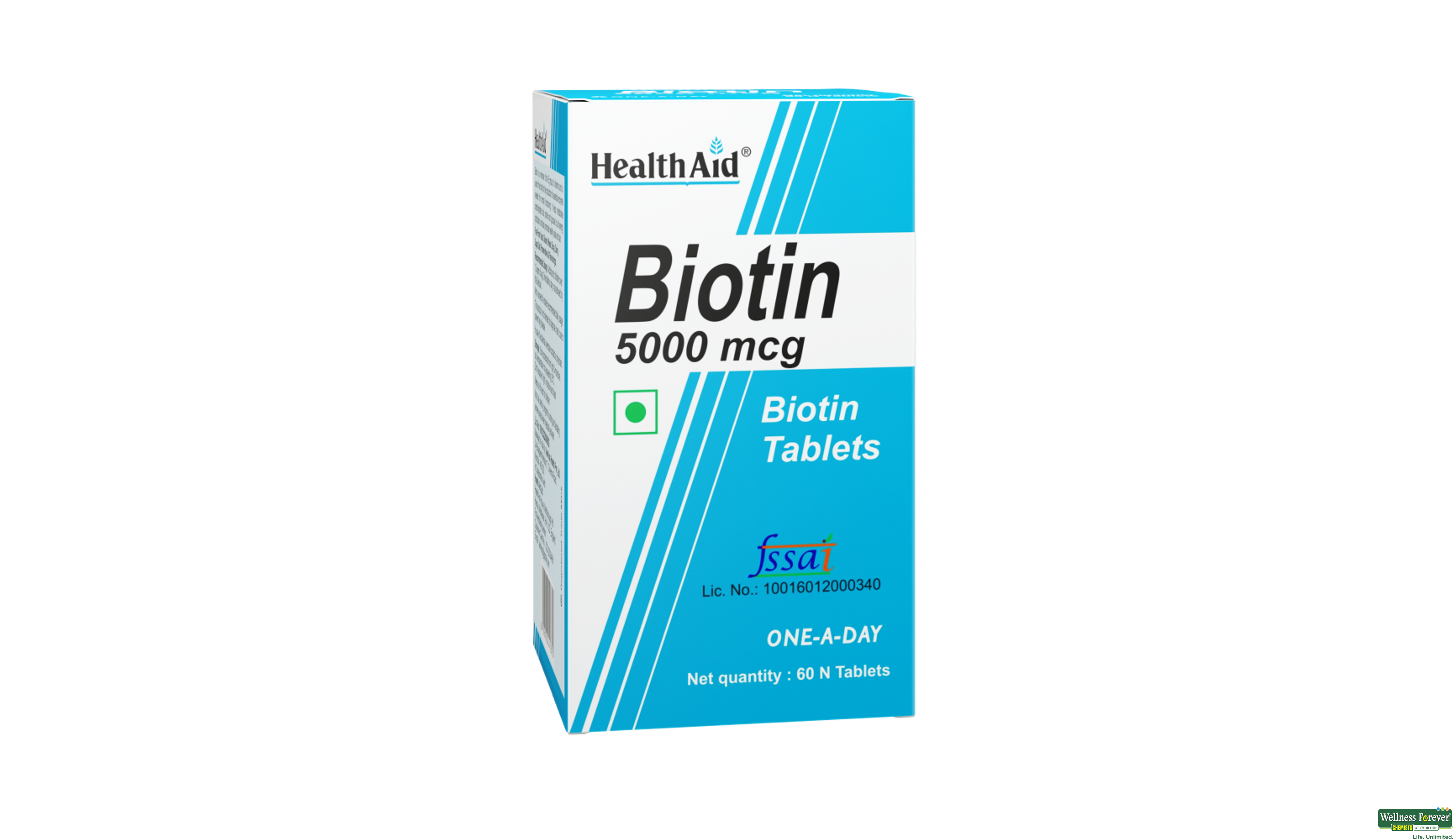 HEALTH AID BIOTIN 5000MG 60TAB- 1, 60TAB, 