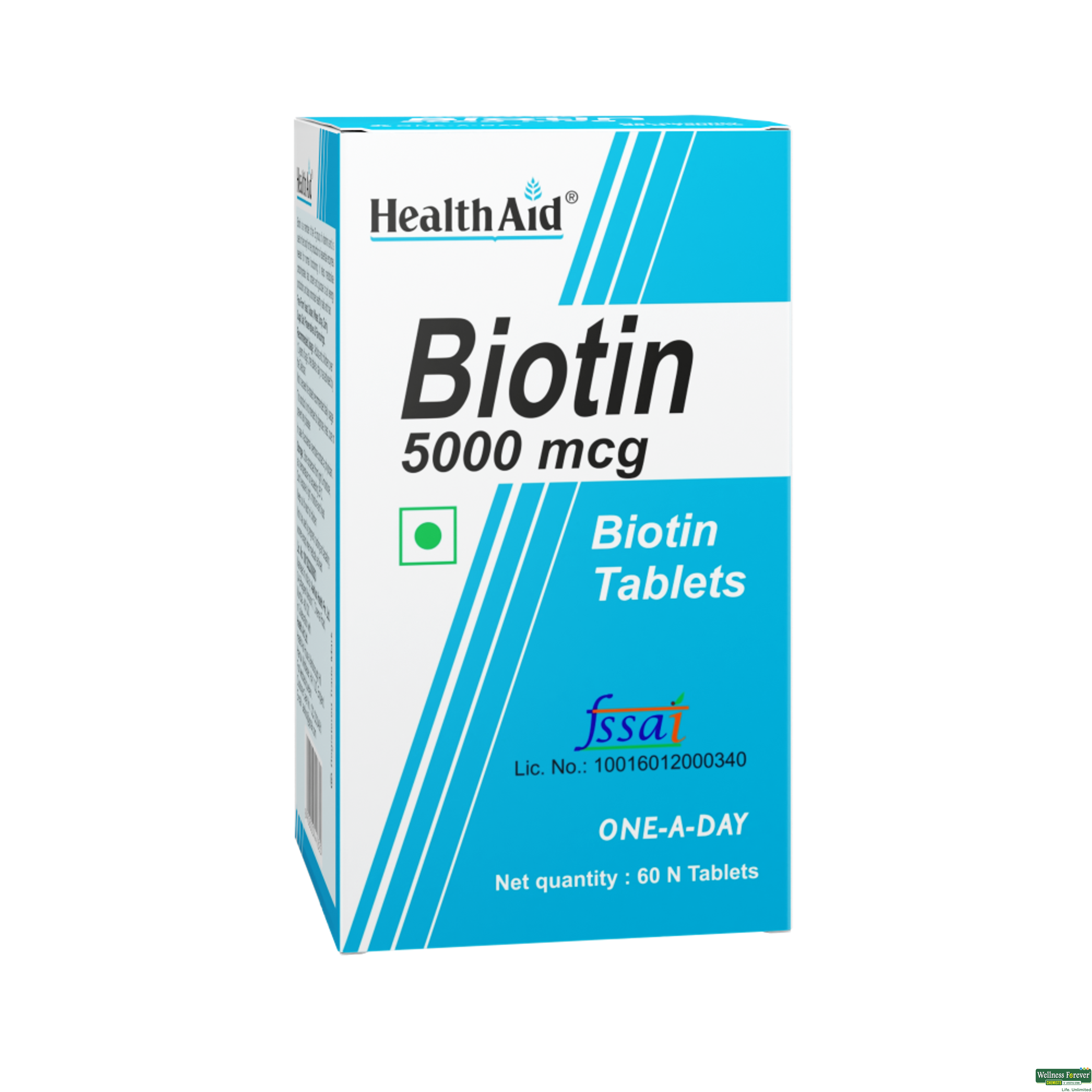 HealthAid Biotin 5000mcg, 60Tablets-image