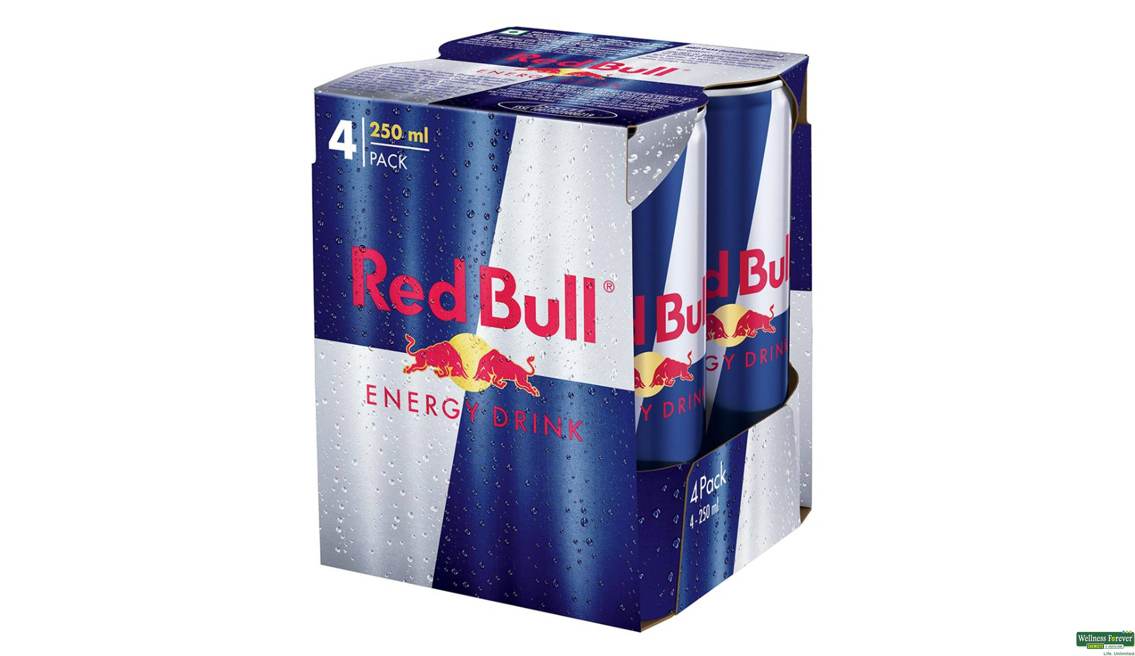 RED BULL PACK OF 4 250ML- 1, 4PC, 