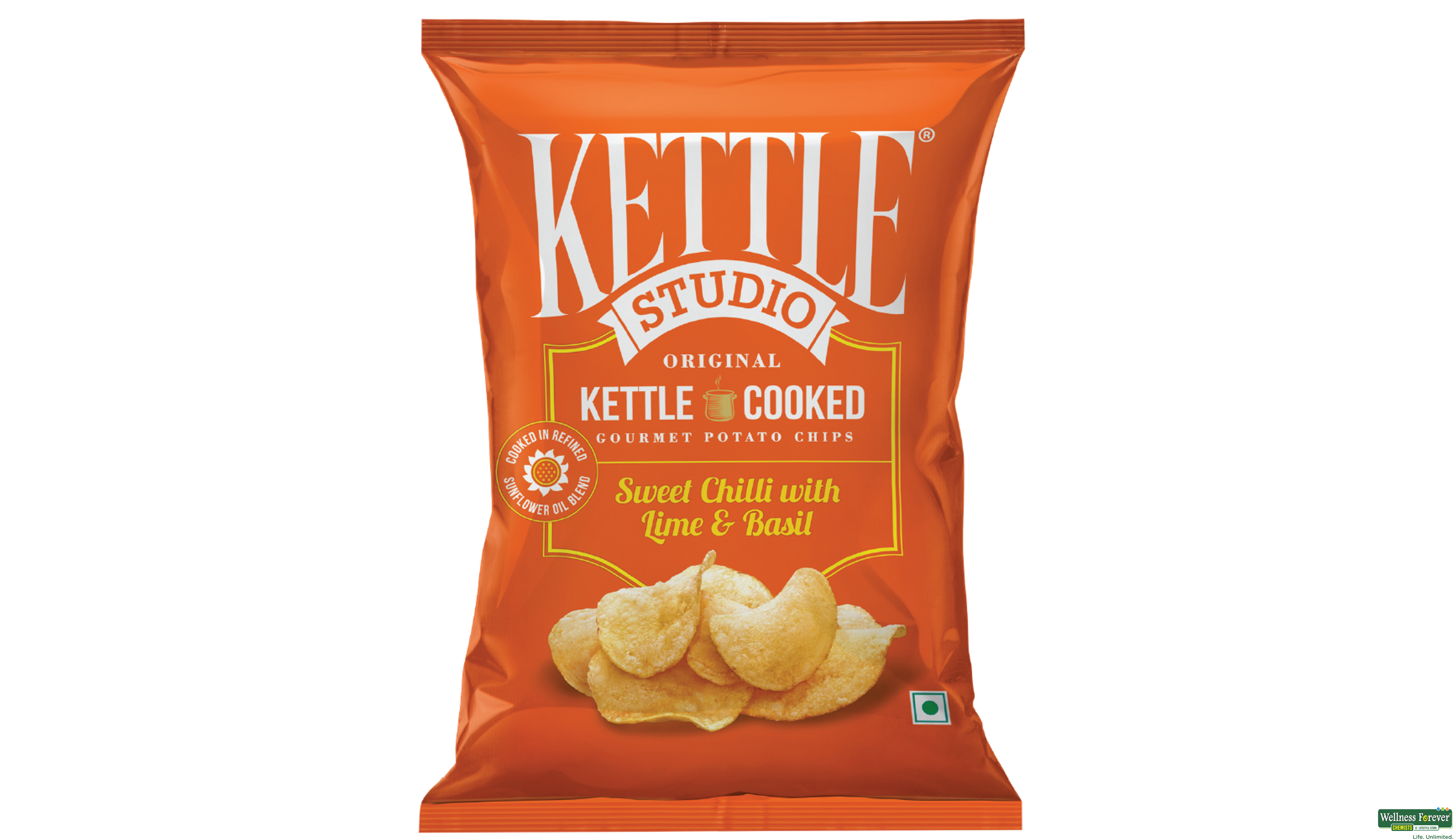 KETTLE CHIPS SWEET CHILLI/BASIL 113GM- 1, 113GM, 