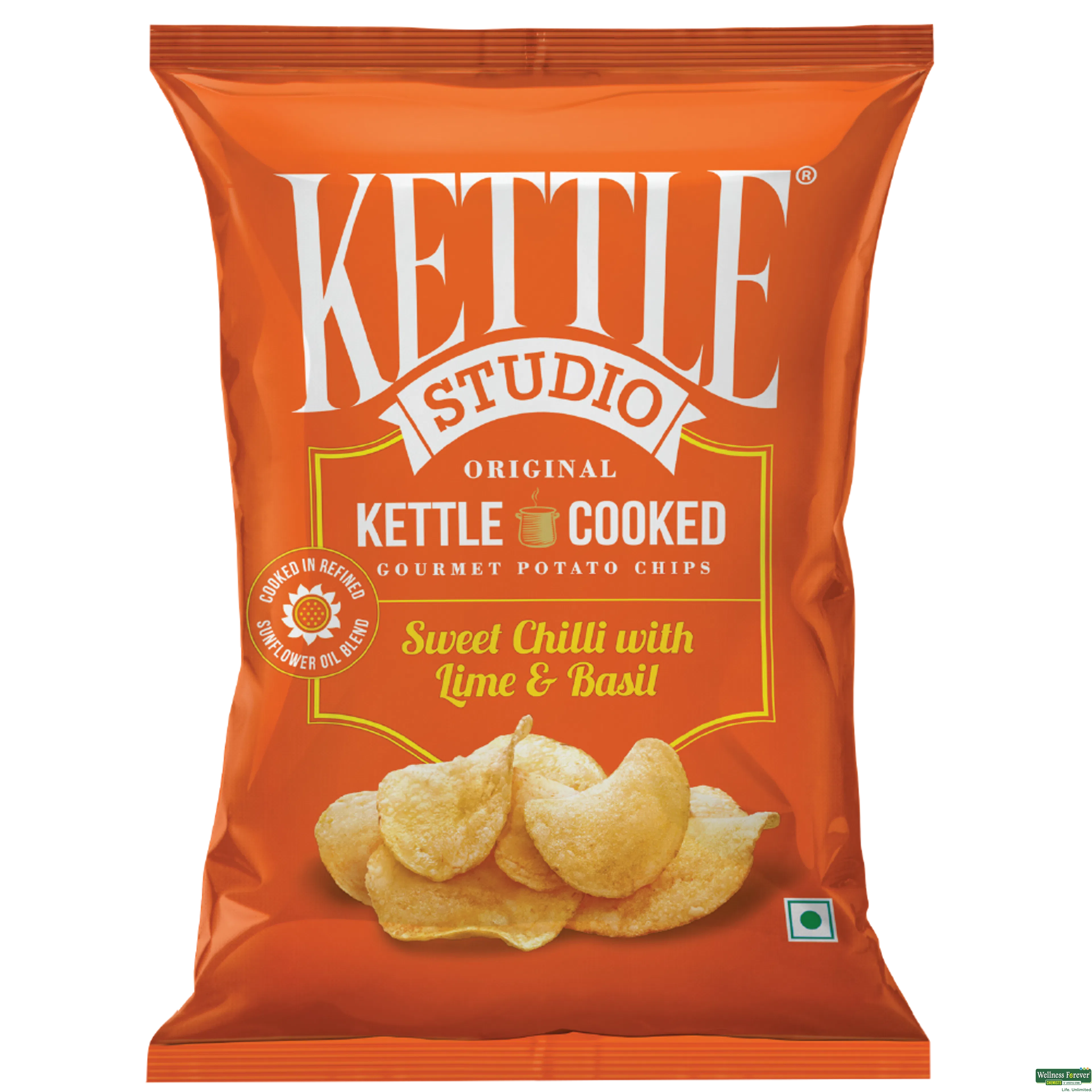 KETTLE CHIPS SWEET CHILLI/BASIL 113GM-image