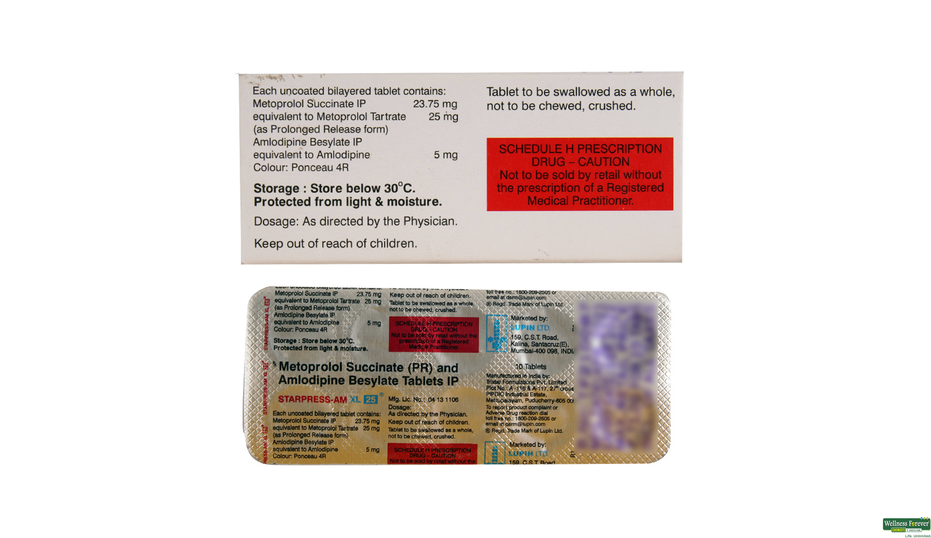 STARPRESSS-AM-XL 25MG 10TAB- 2, 10TAB, 