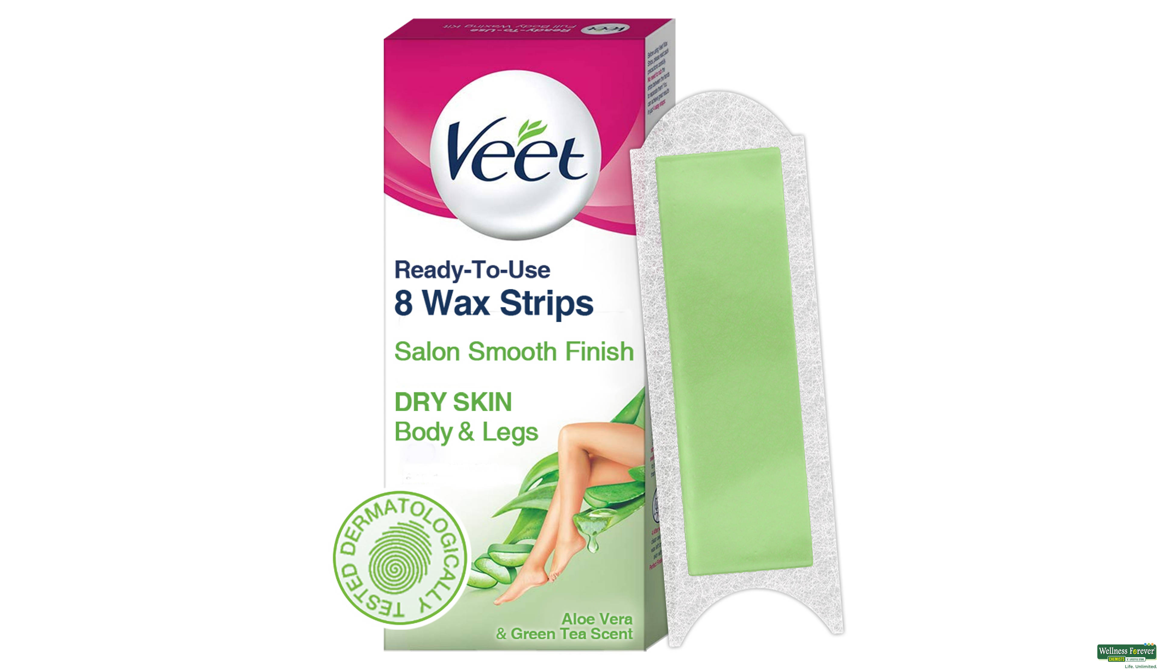 VEET INSTANT WAXING KIT DRY SKIN 8PC- 1, 8PC, 