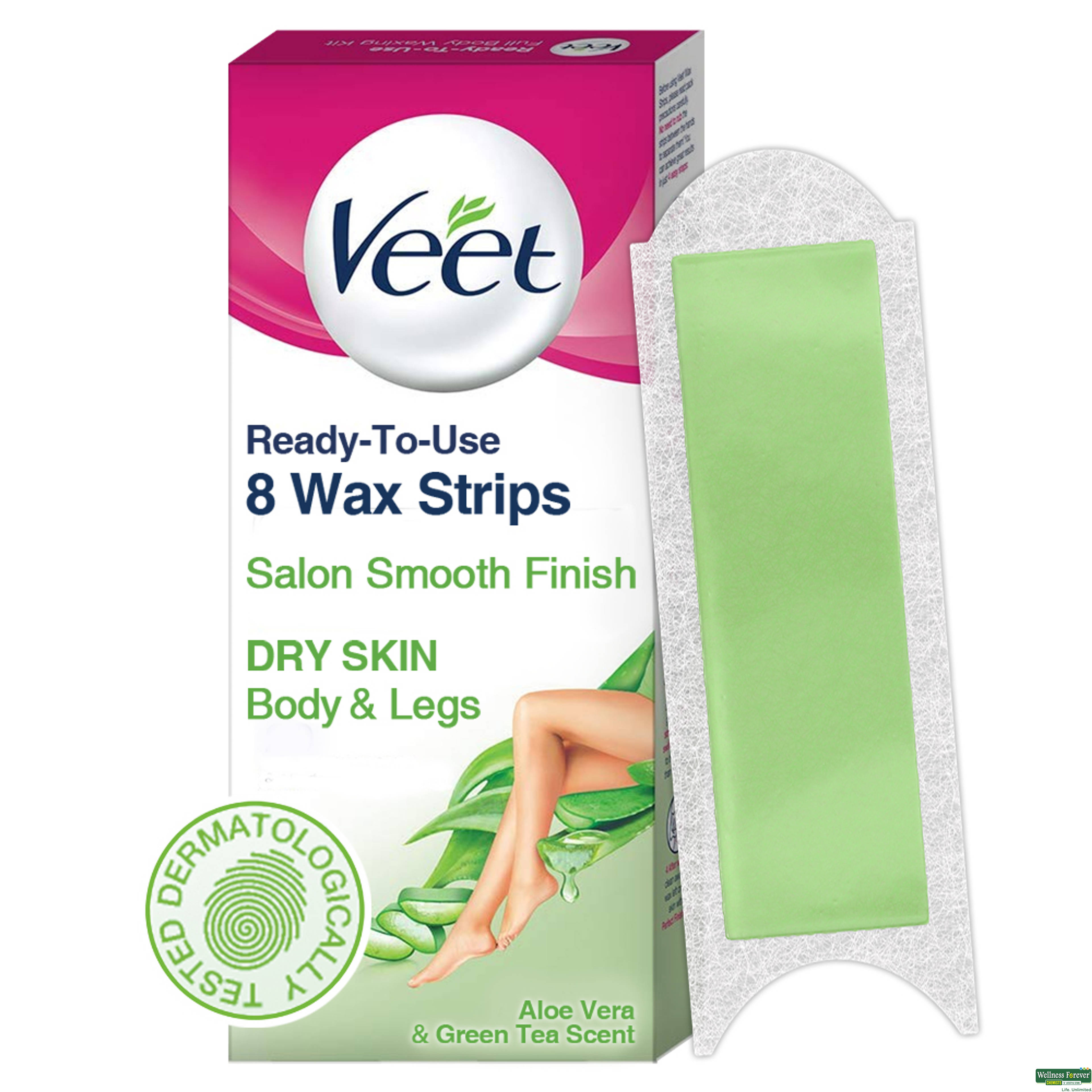 Veet Half Body Waxing Kit for Dry Skin, 8 strips-image