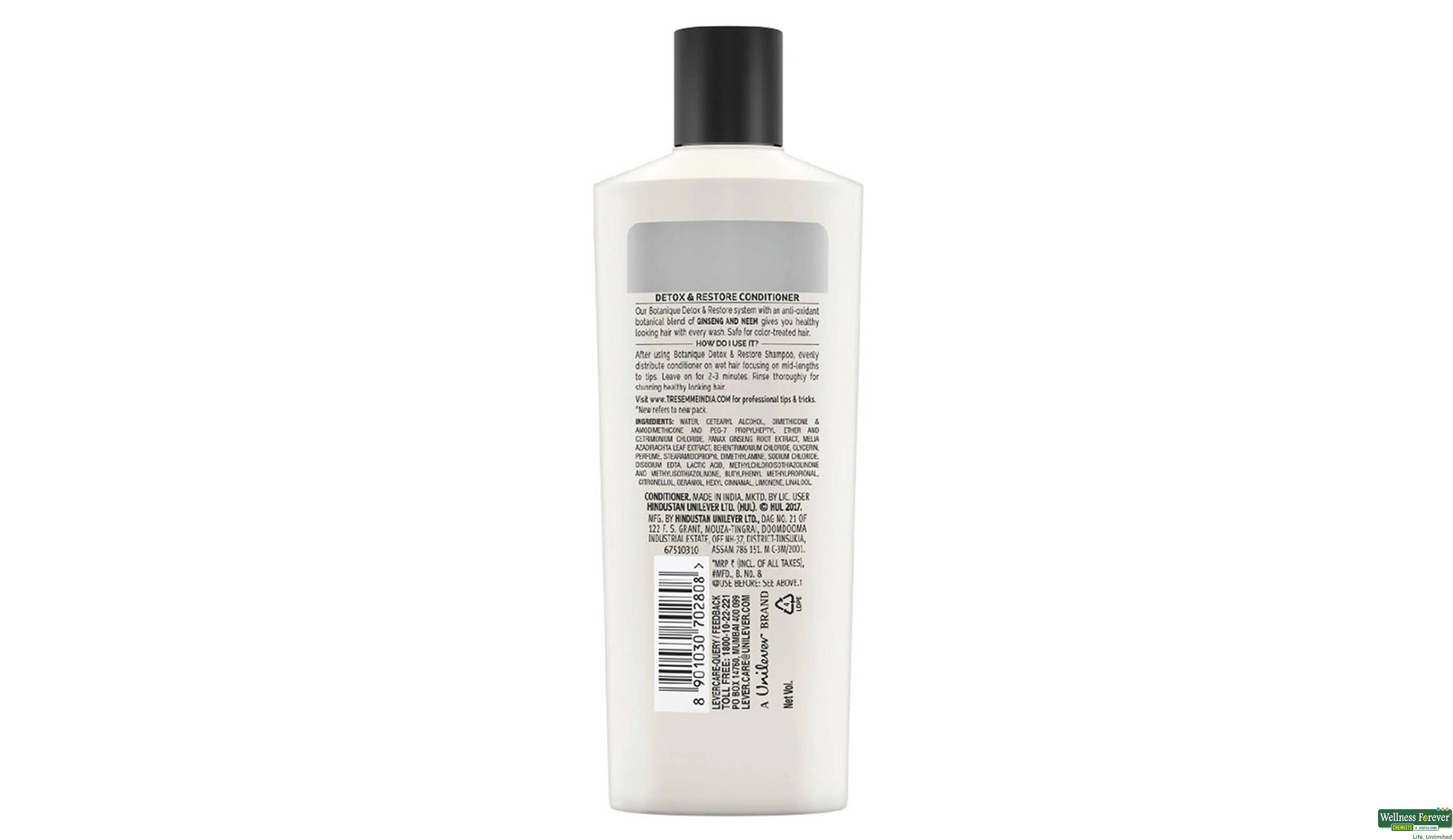 TRESEMME COND DETOX & RESTORE 190ML- 2, 190ML, null