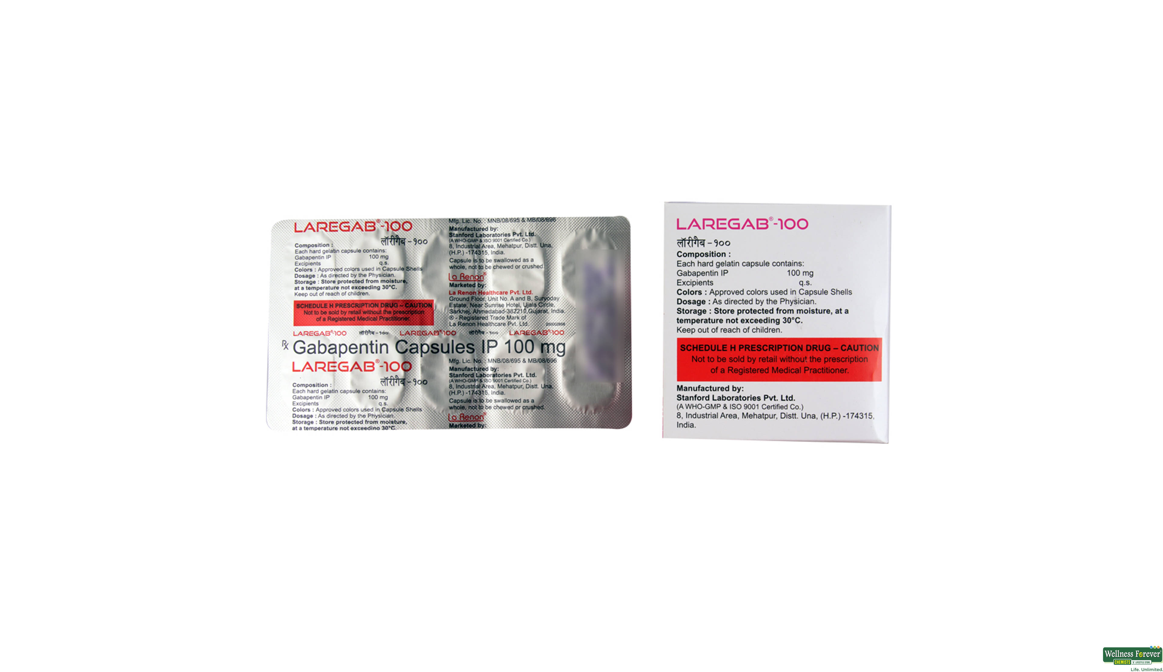 LAREGAB 100MG 10CAP- 2, 10CAP, 