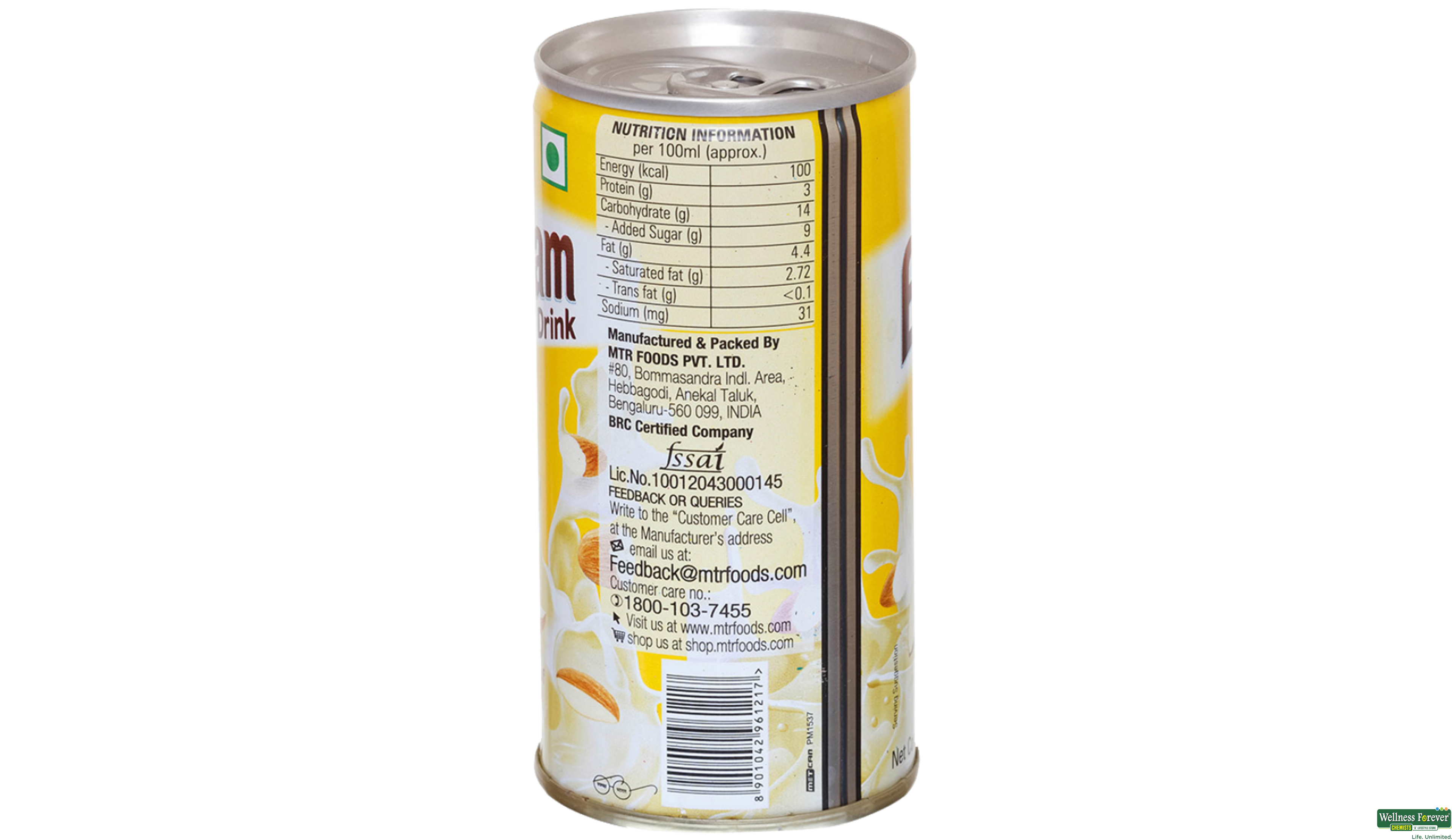 MTR BADAM DRINK BADAM CAN 180ML- 2, 180ML, 