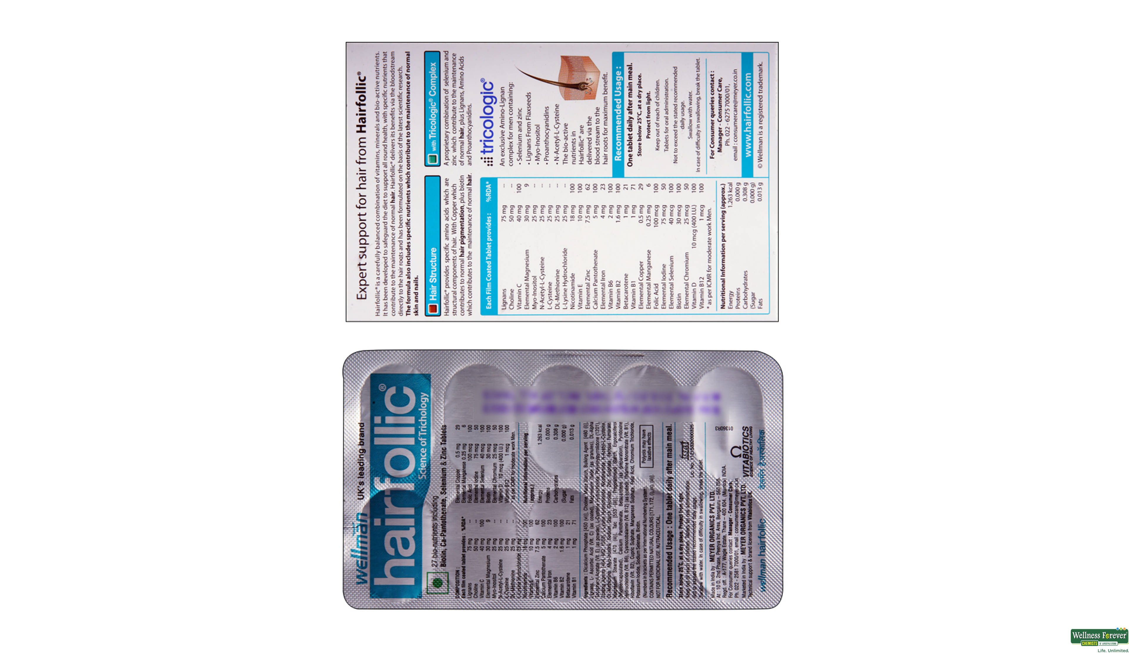 WELLMAN HAIRFOLLIC 10TAB- 2, 10TAB, 