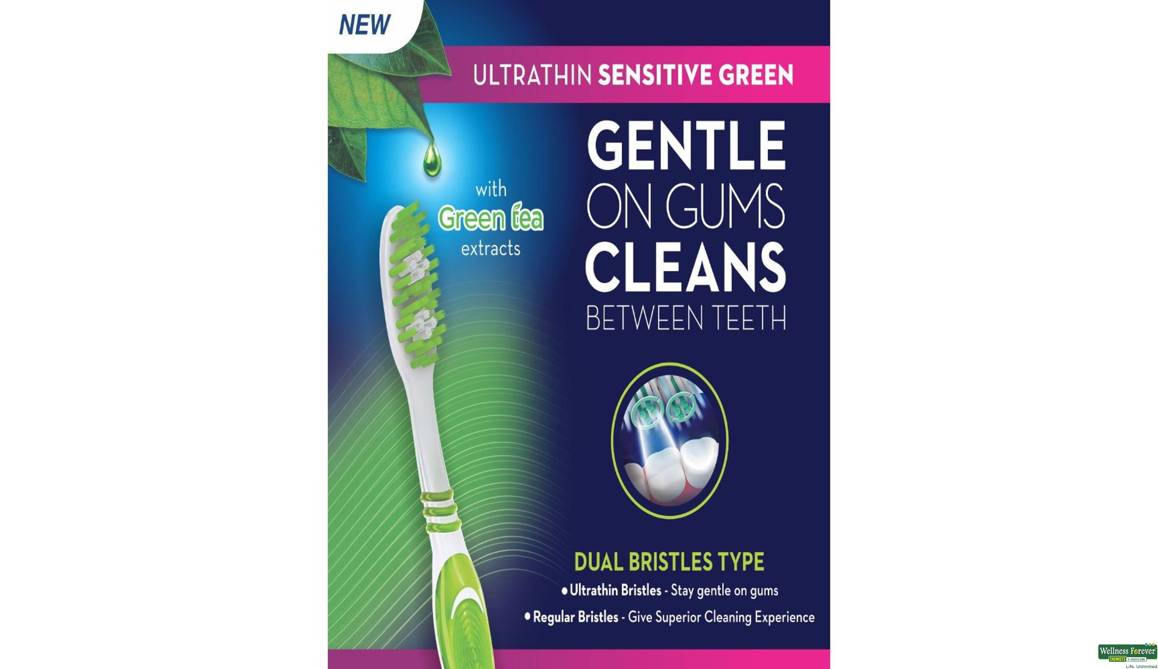 ORAL B T/BRUSH ULTRA SENSI GREEN ES 1PC- 6, 1PC, 