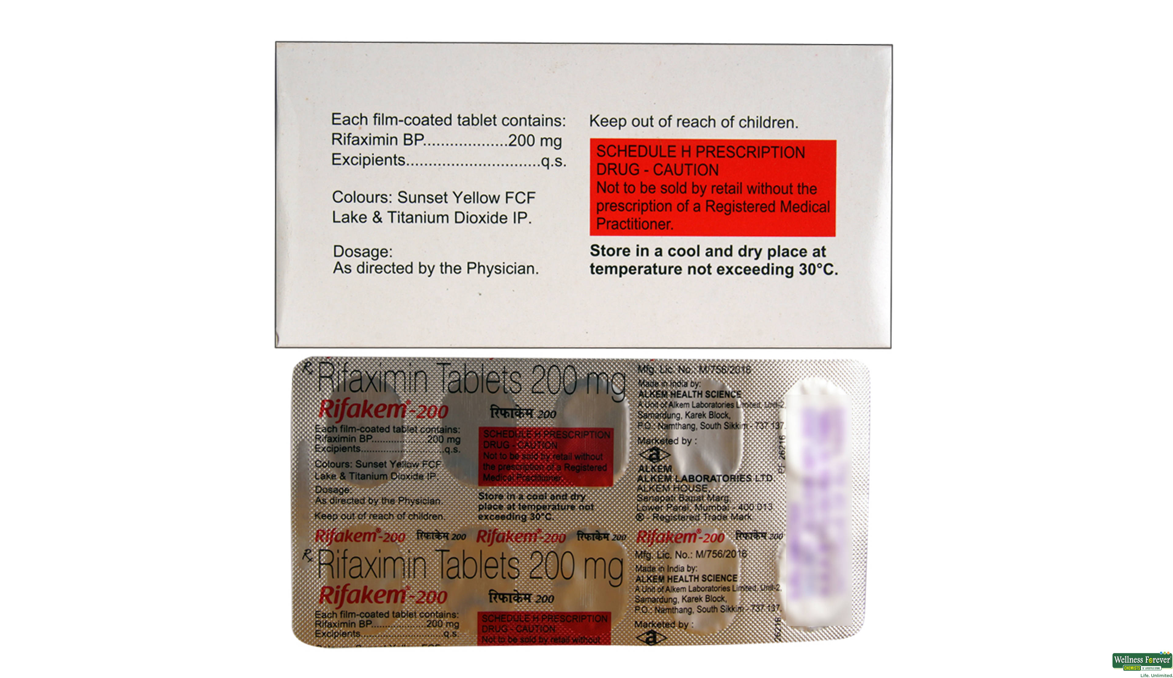 RIFAKEM 200MG 10TAB- 2, 10TAB, 