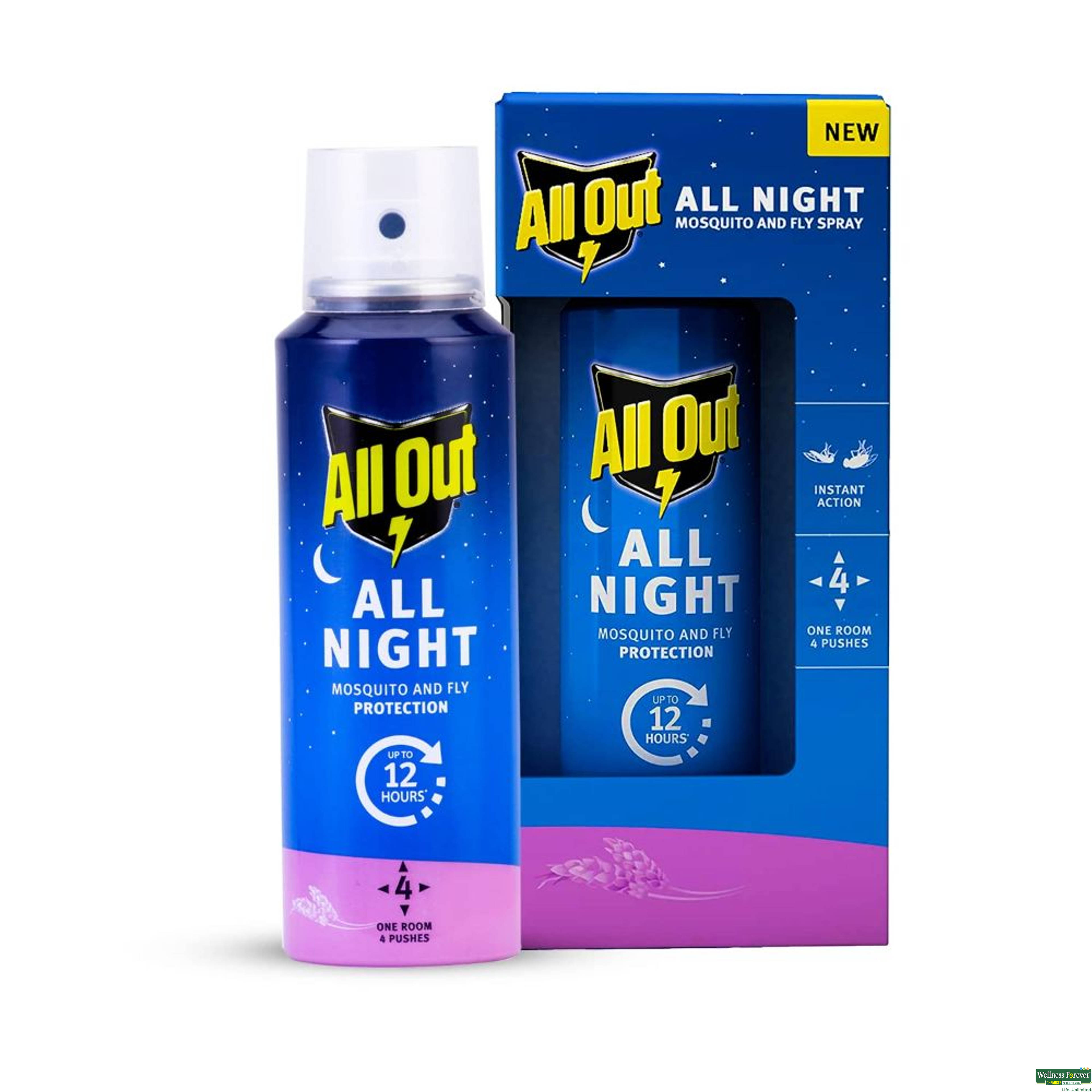 All Out All Night Mosquito and Fly Spray 30ml-image