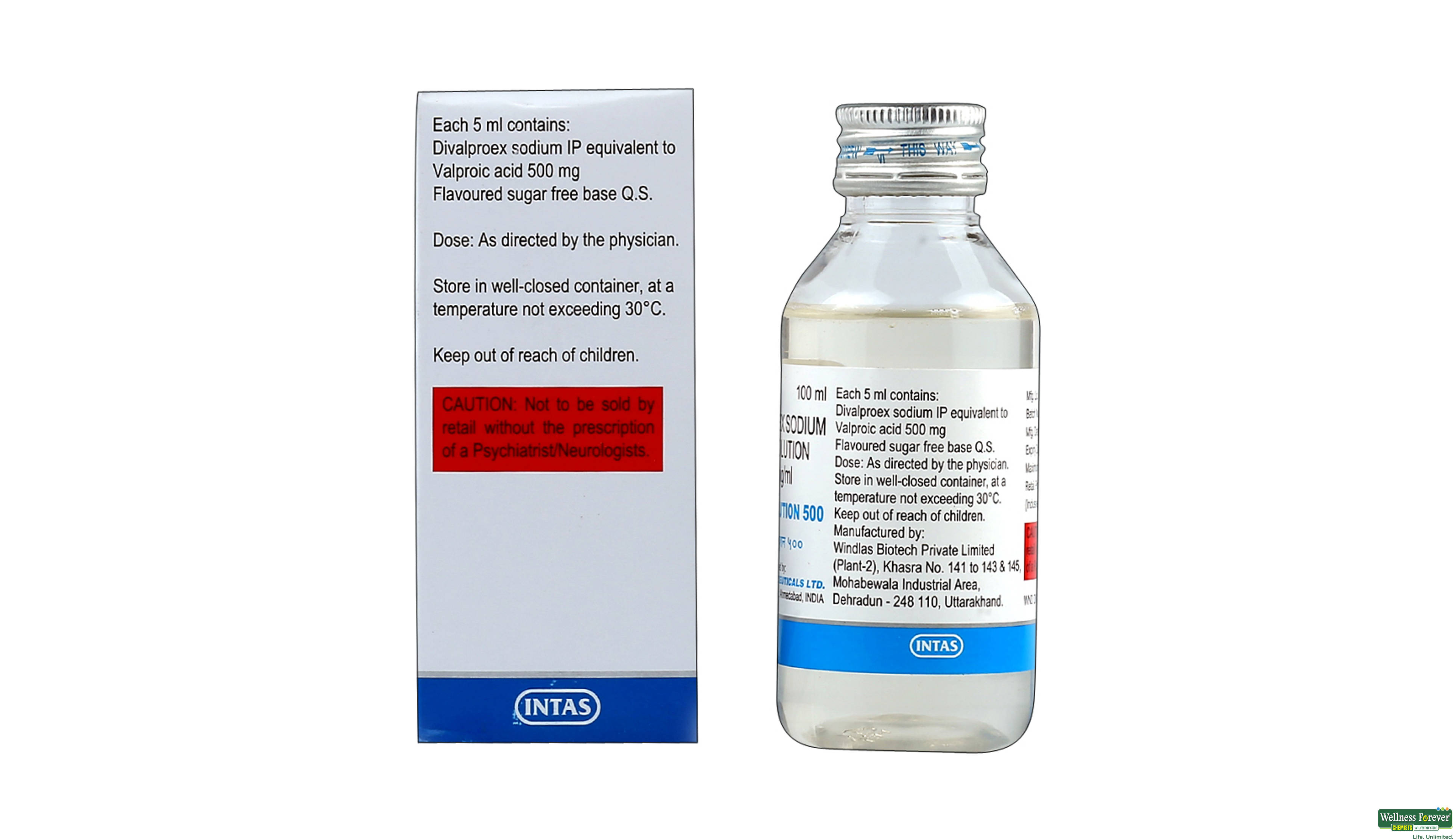 DIVAA 500MG SOLU 100ML- 2, 100ML, 