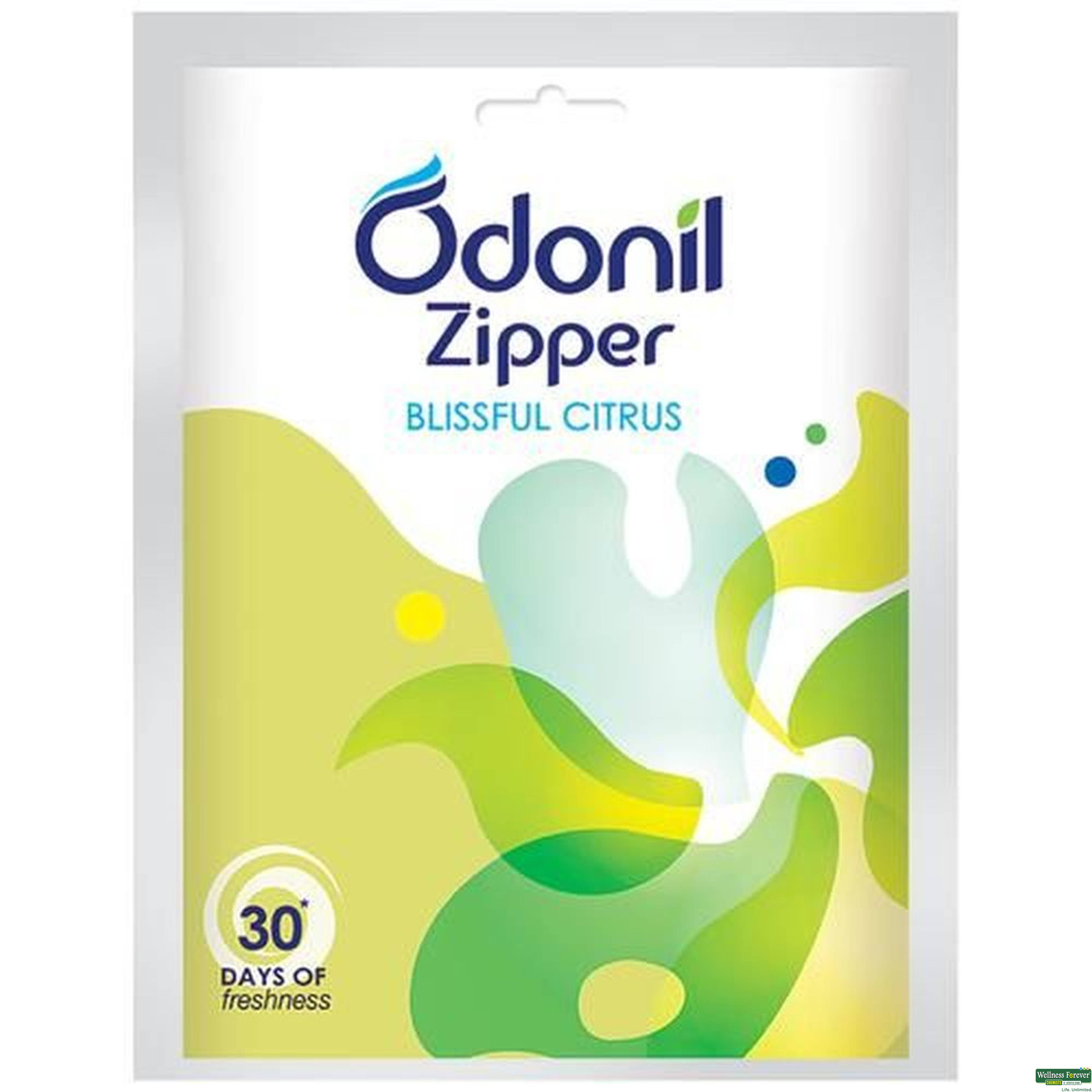 Odonil Nature Zipper Air Freshener, Blissful Citrus, 10 g-image