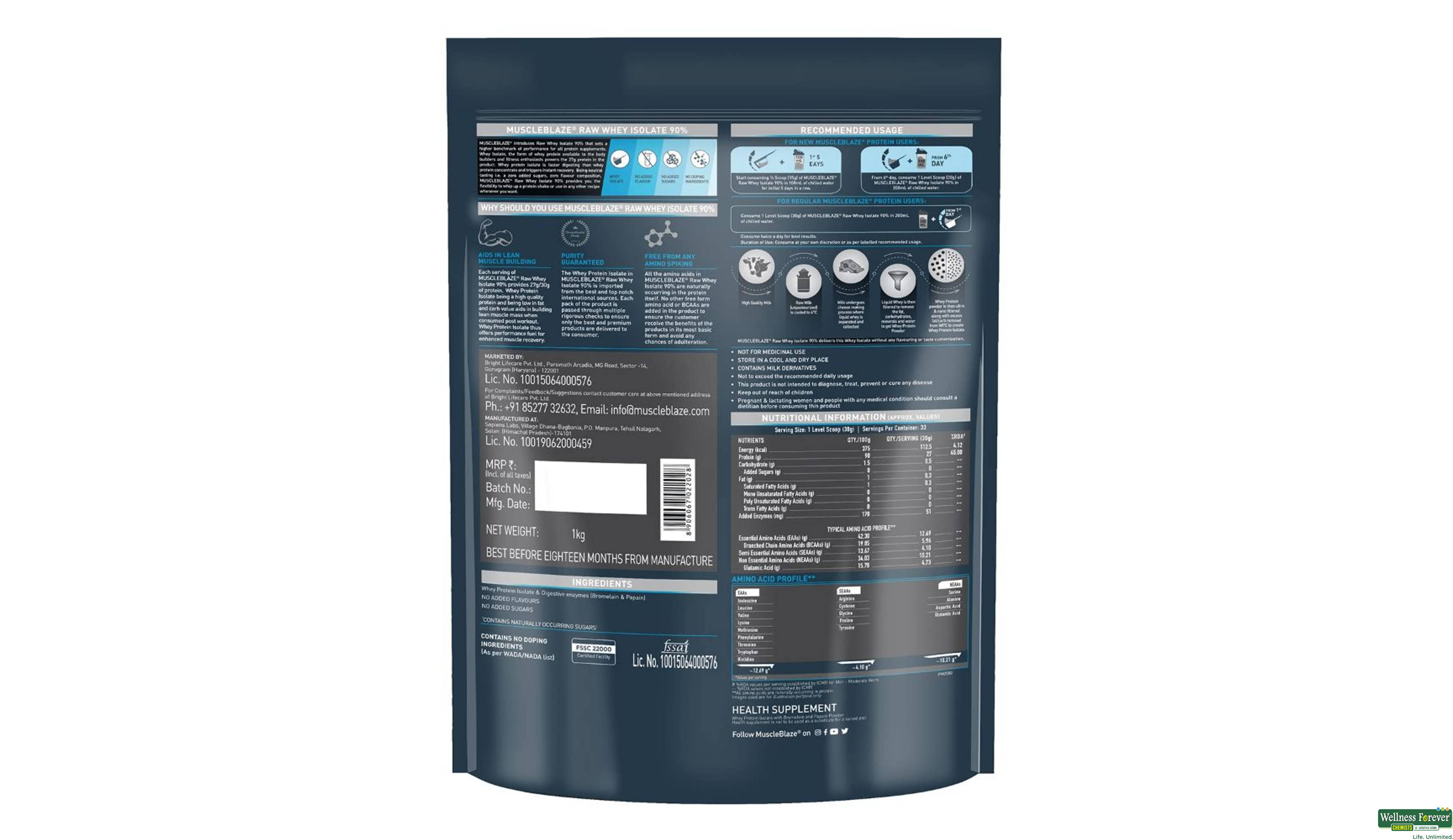 MB PWDR WHEY ISOLATE CHOC 1KG- 3, 1KG, 