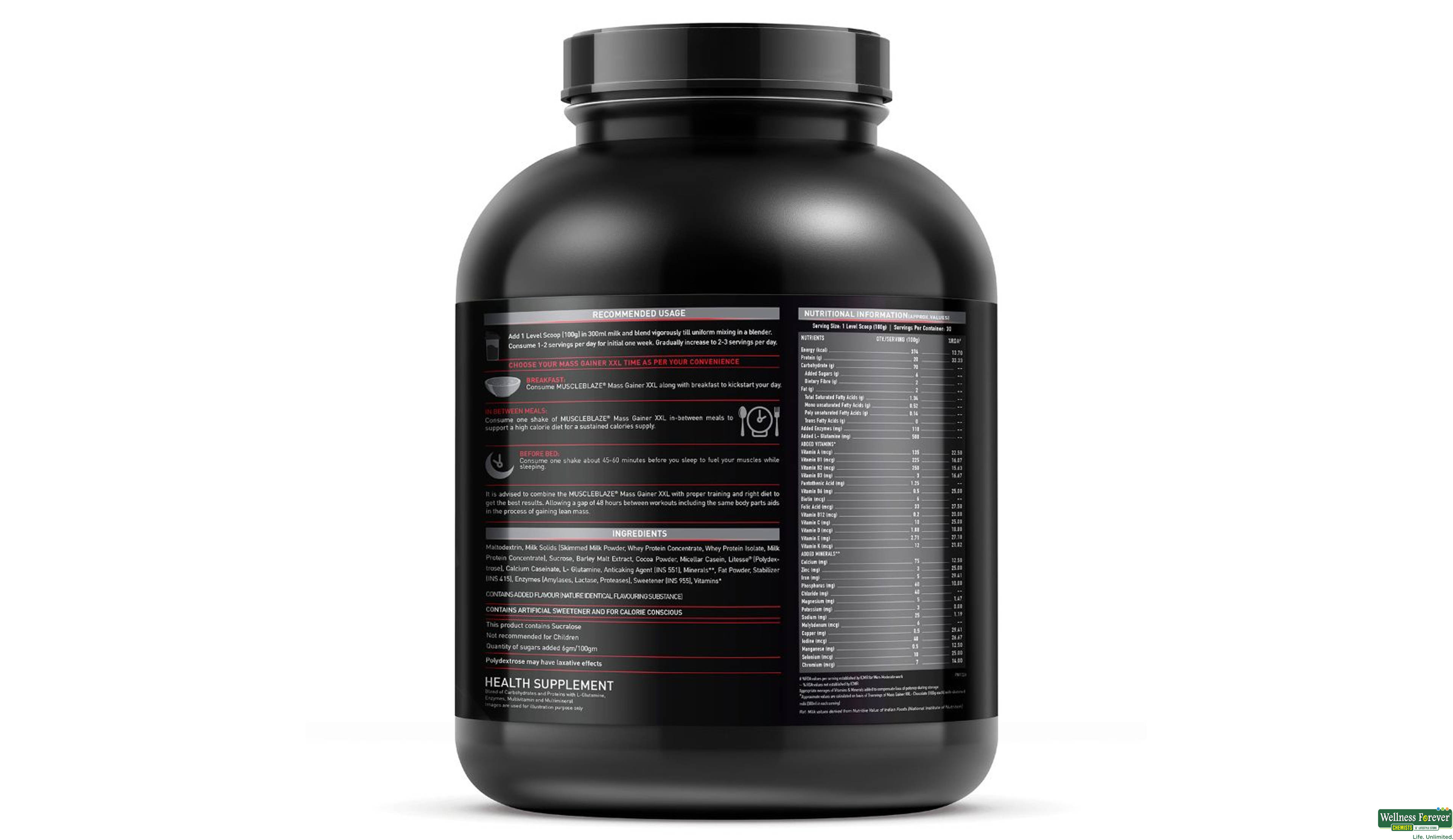 MB PWDR MASS GAINER XXL CHOC 3KG- 3, 3KG, 