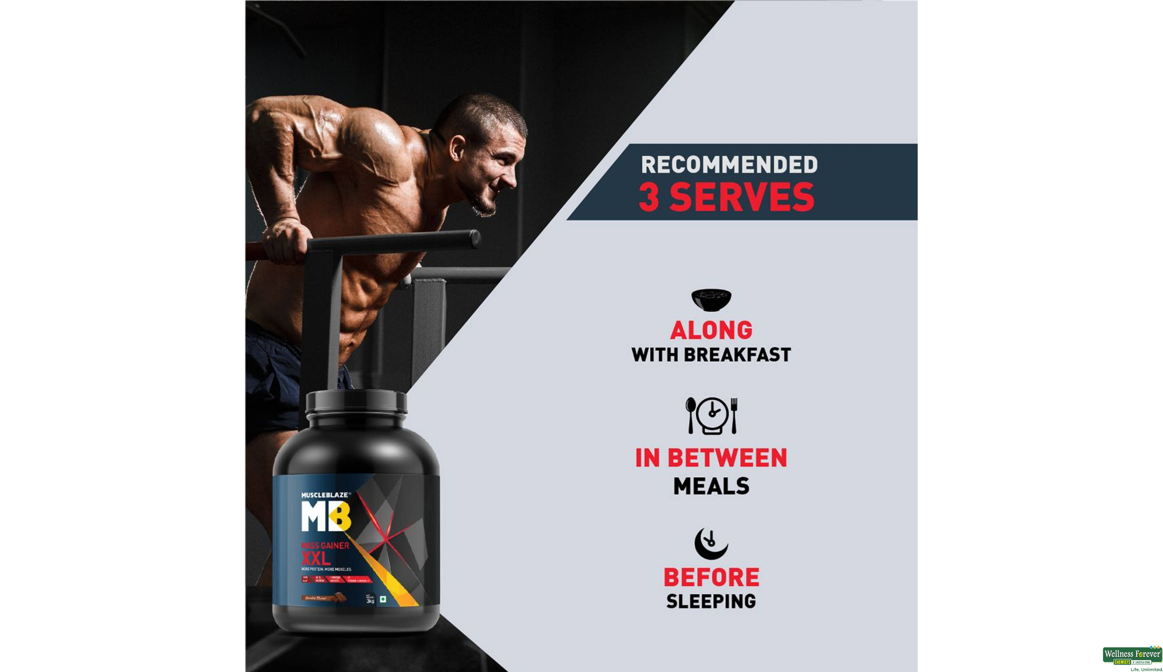 MB PWDR MASS GAINER XXL CHOC 3KG- 9, 3KG, 