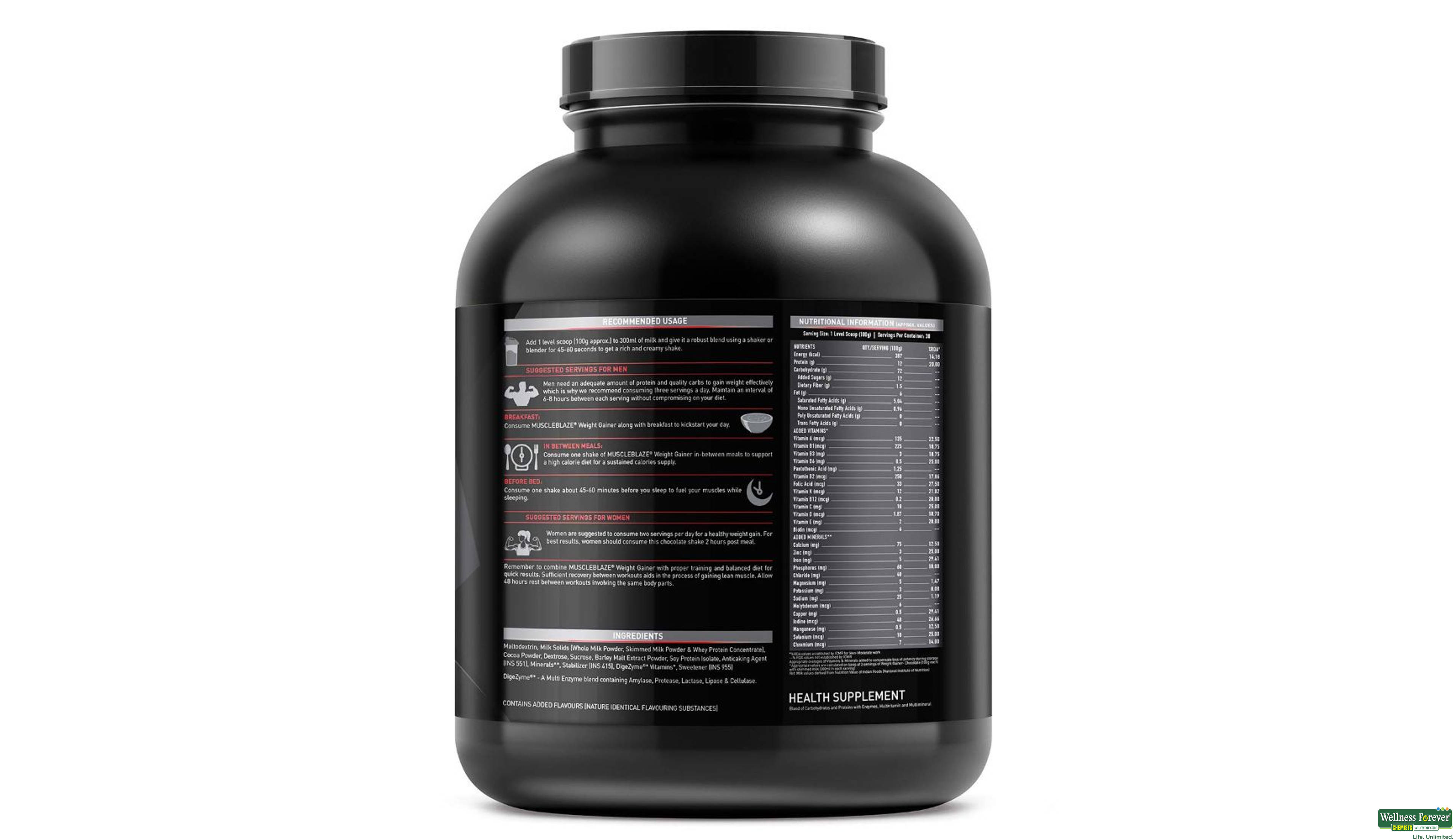 MB PWDR WEIGHT GAINER CHOC 3KG- 2, 3KG, 