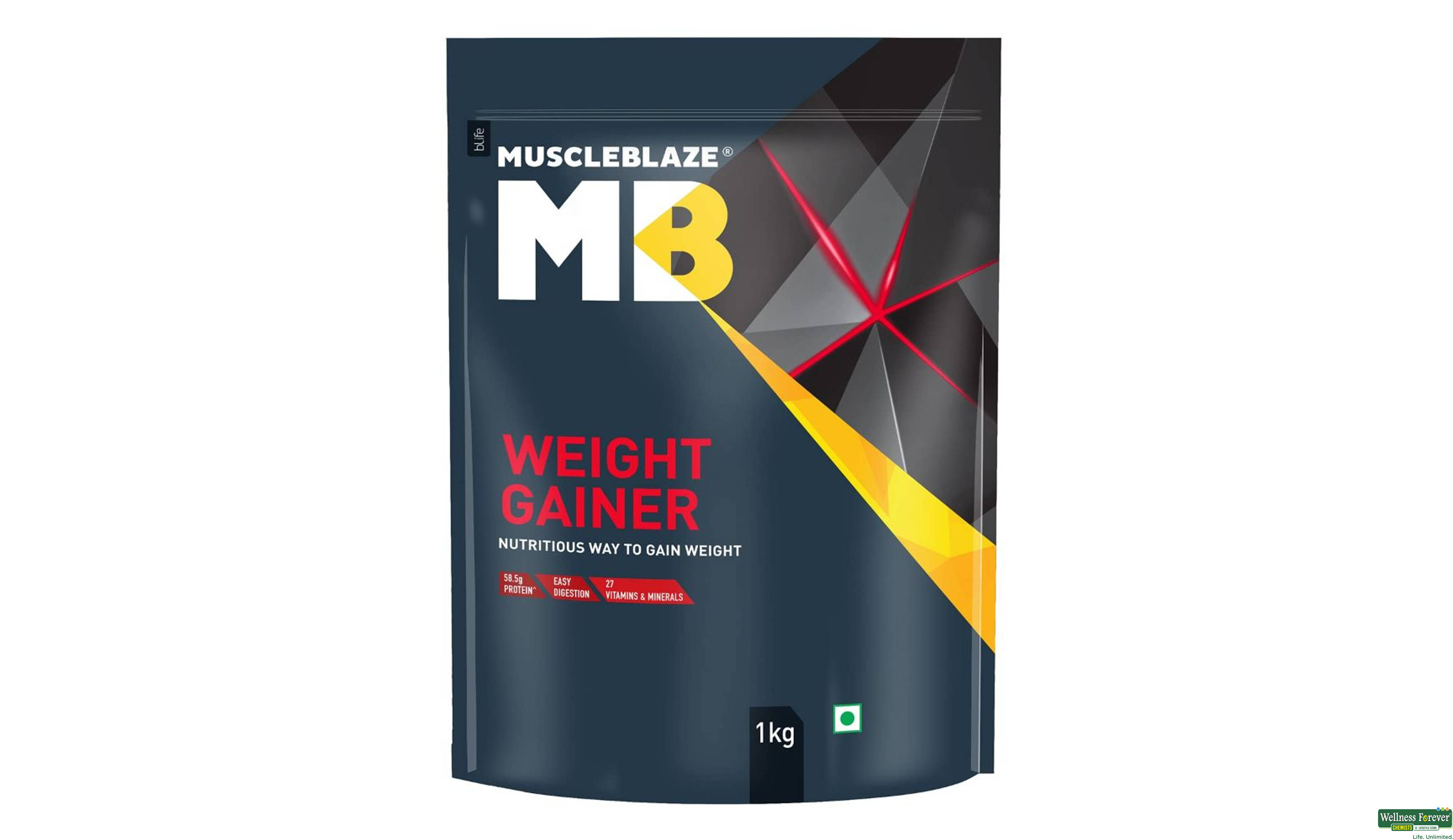 MB PWDR WEIGHT GAINER CHOC 1KG- 1, 1KG, 