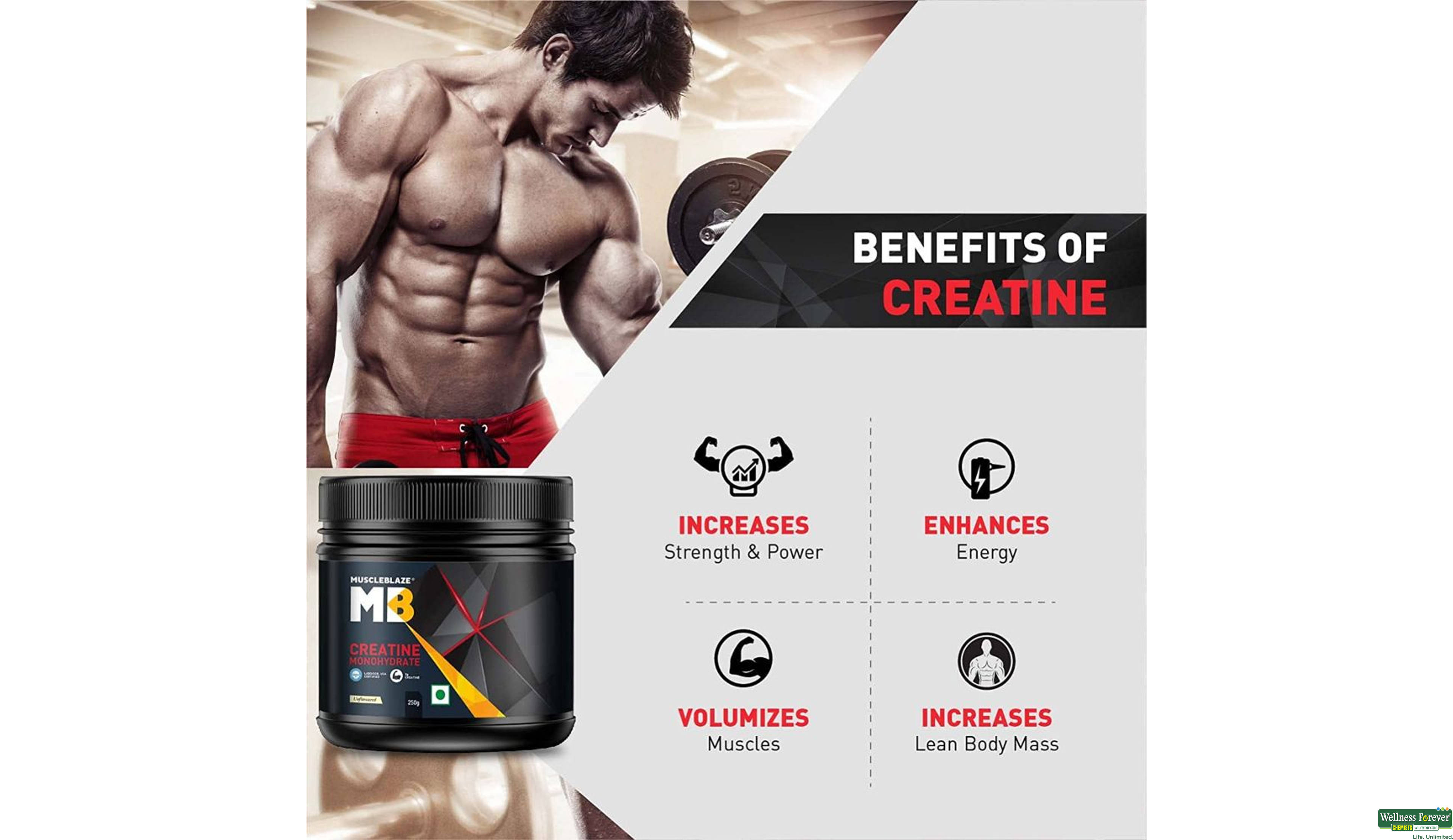 MB PWDR MICRONIZED CREATINE MONO 250GM- 4, 250GM, 