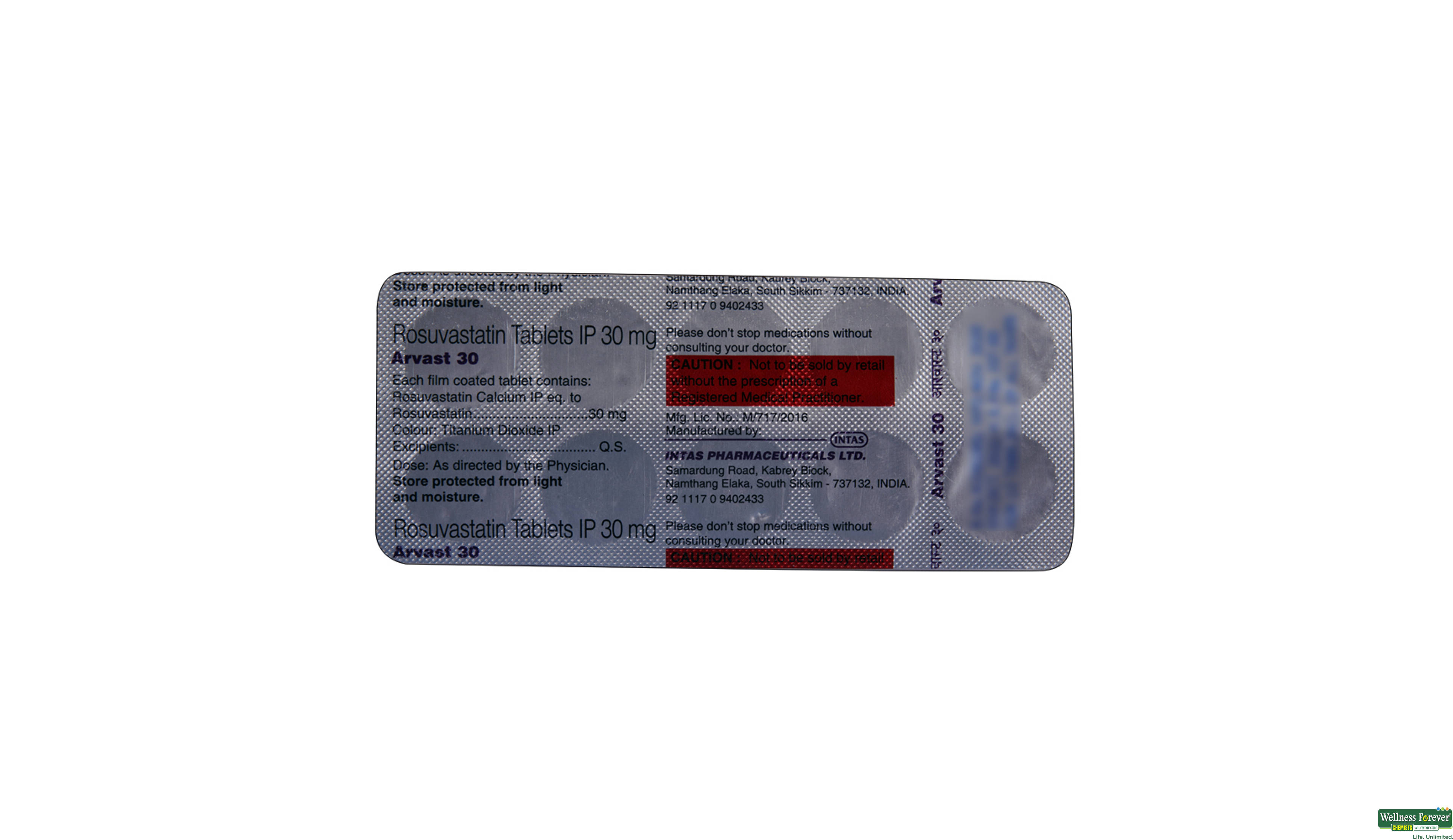 ARVAST 30MG 10TAB- 2, 10TAB, 