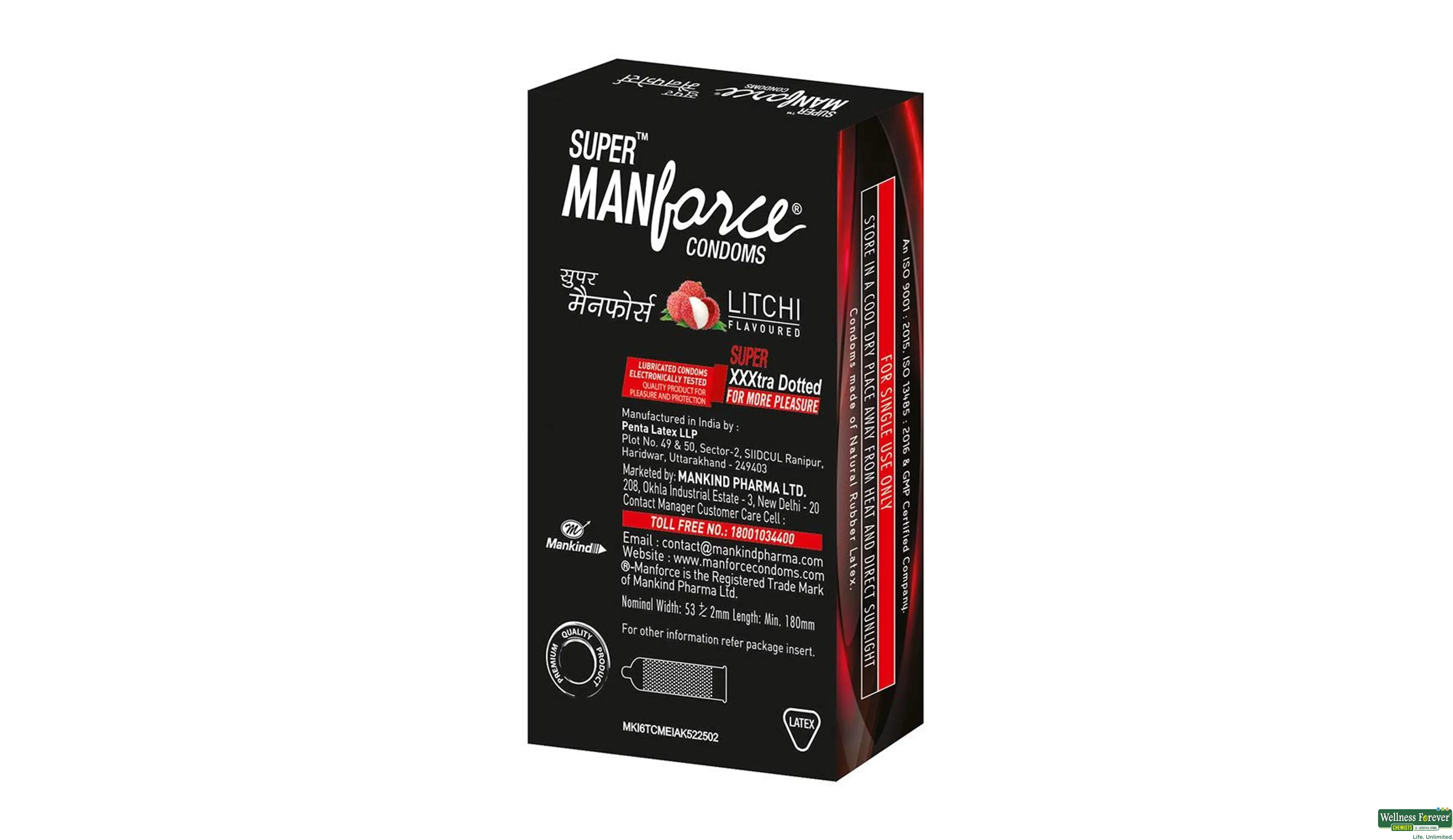 MANFORCE CONDOM 1500 DOTS LITCHI 10PC- 2, 10PC, 