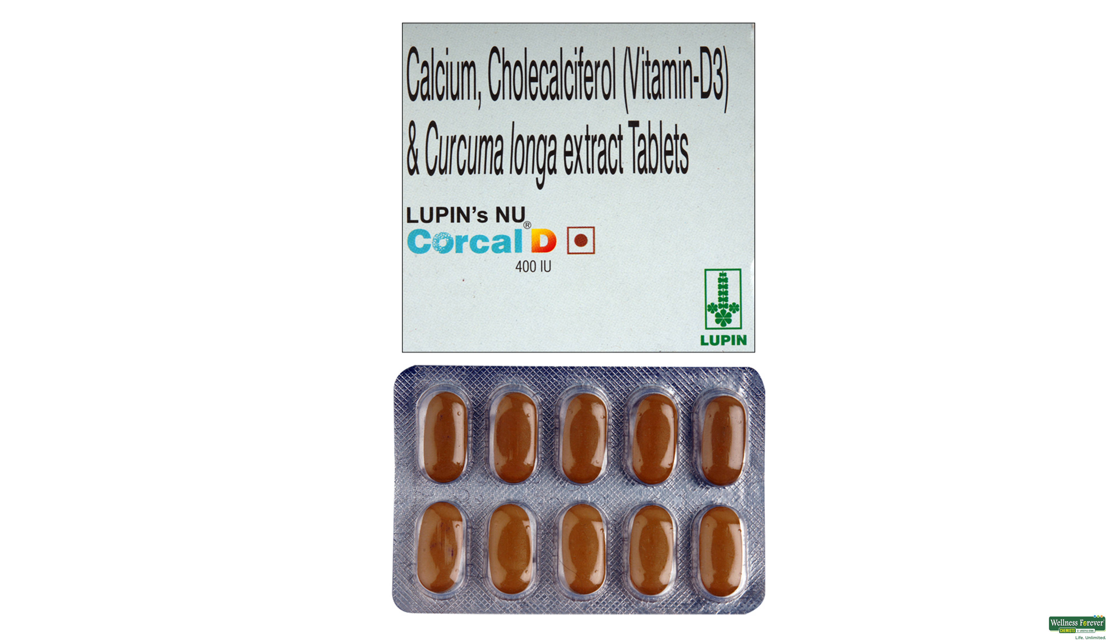 CORCAL-D 400I.U 10TAB- 1, 10TAB, 