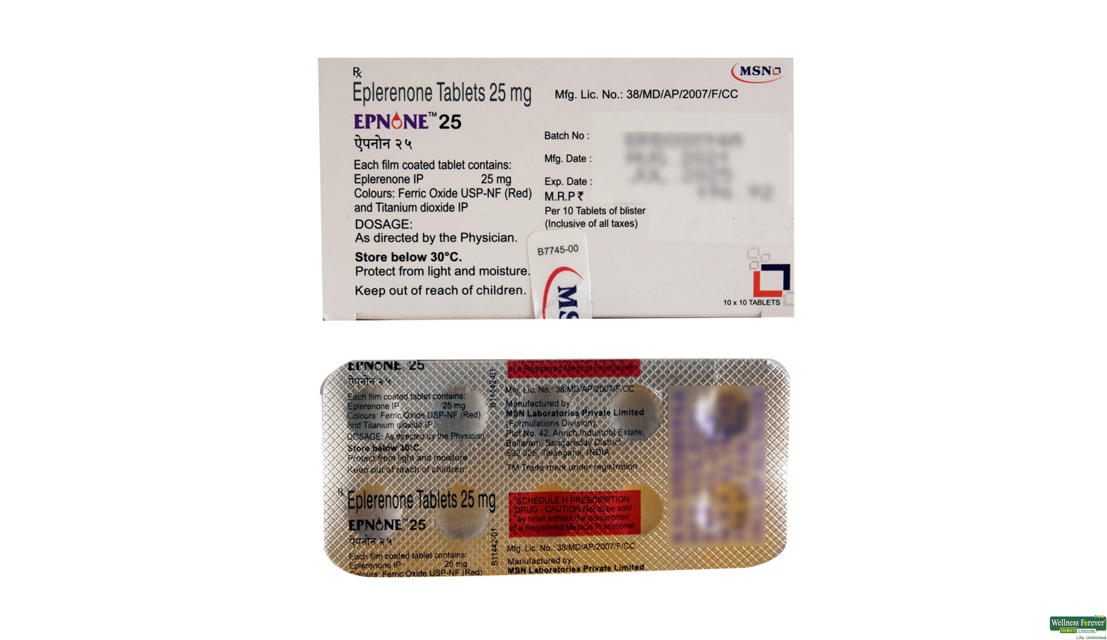 EPNONE 25MG 10TAB- 2, 10TAB, 
