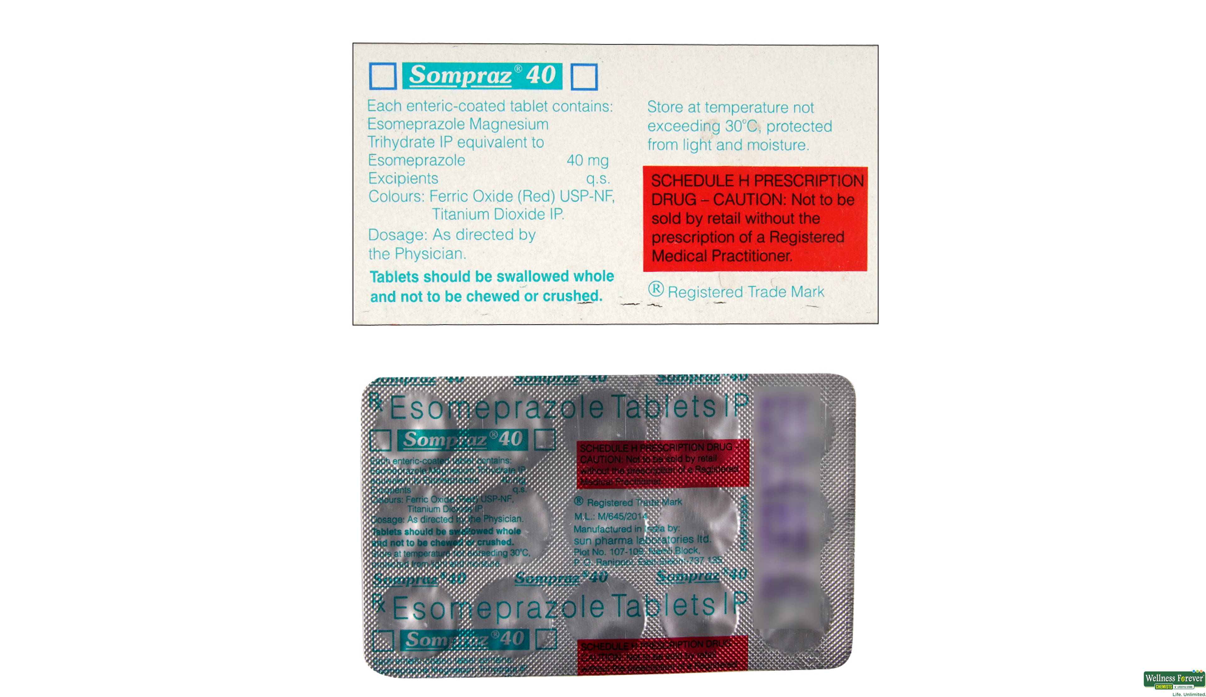 SOMPRAZ 40MG 15TAB- 2, 15TAB, 