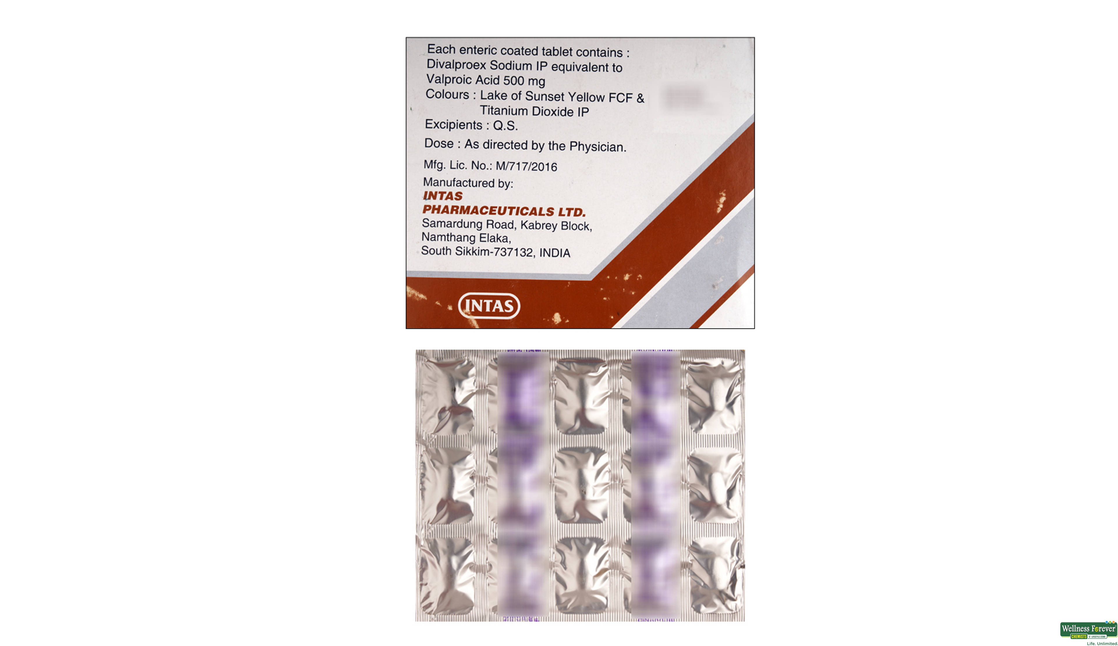 DIVAA 500MG 15TAB- 2, 15TAB, 