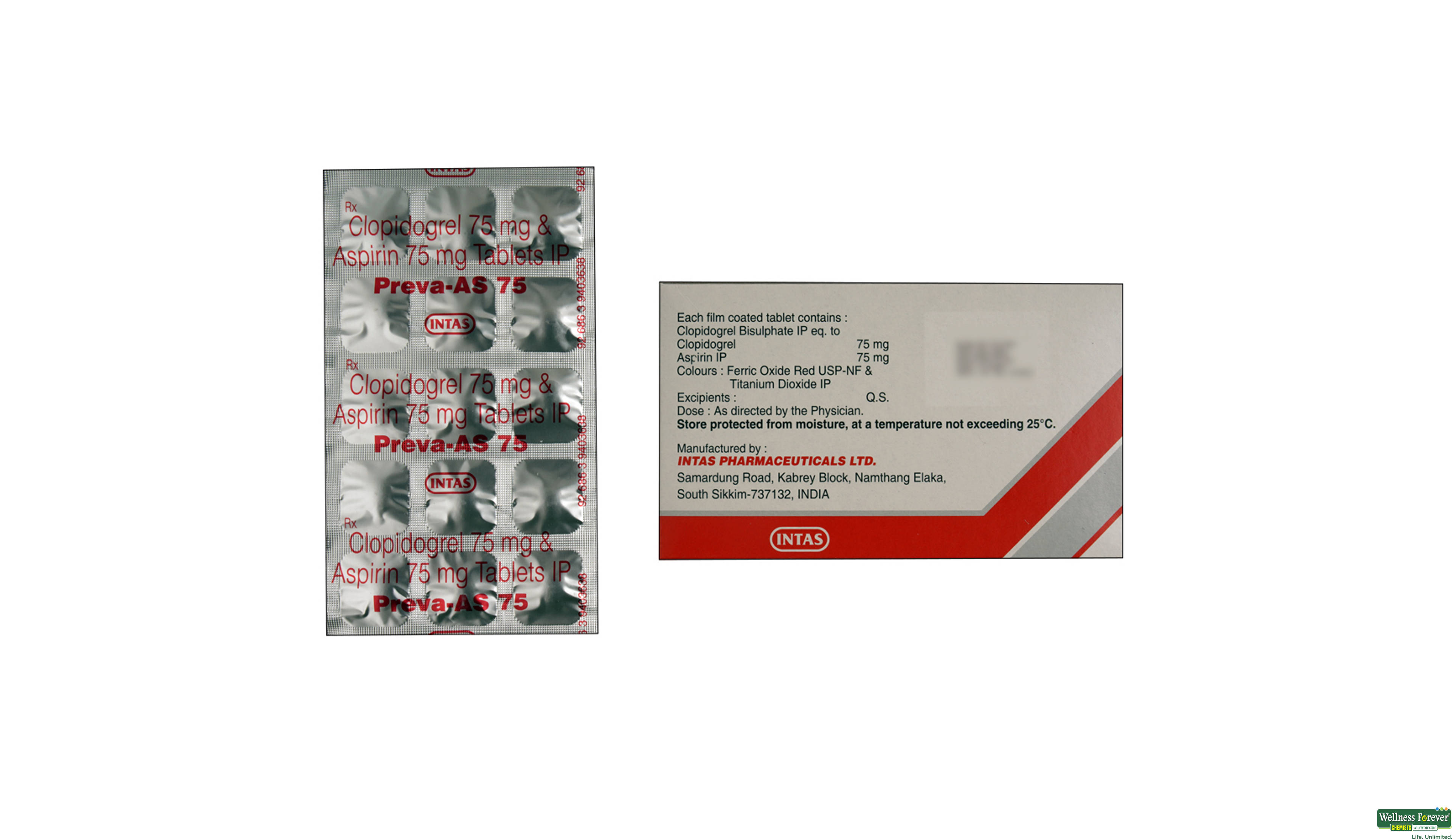 PREVA-AS 75MG 15TAB- 2, 15TAB, 