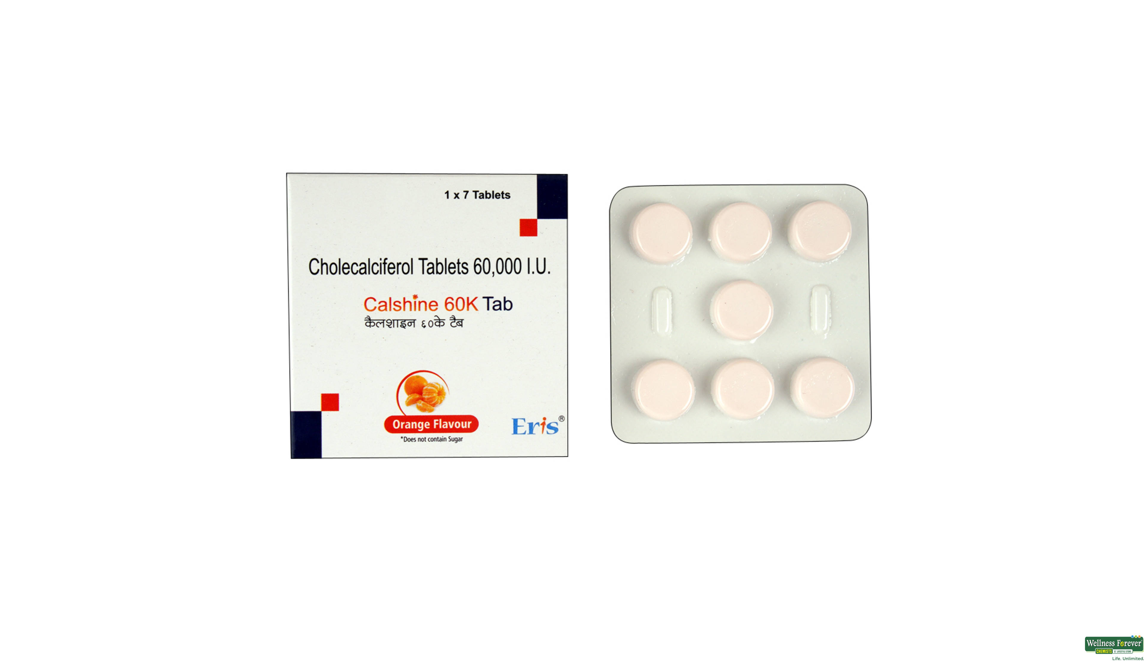 CALSHINE 60K ORANGE FLAVOUR 7TAB- 1, 7TAB, 