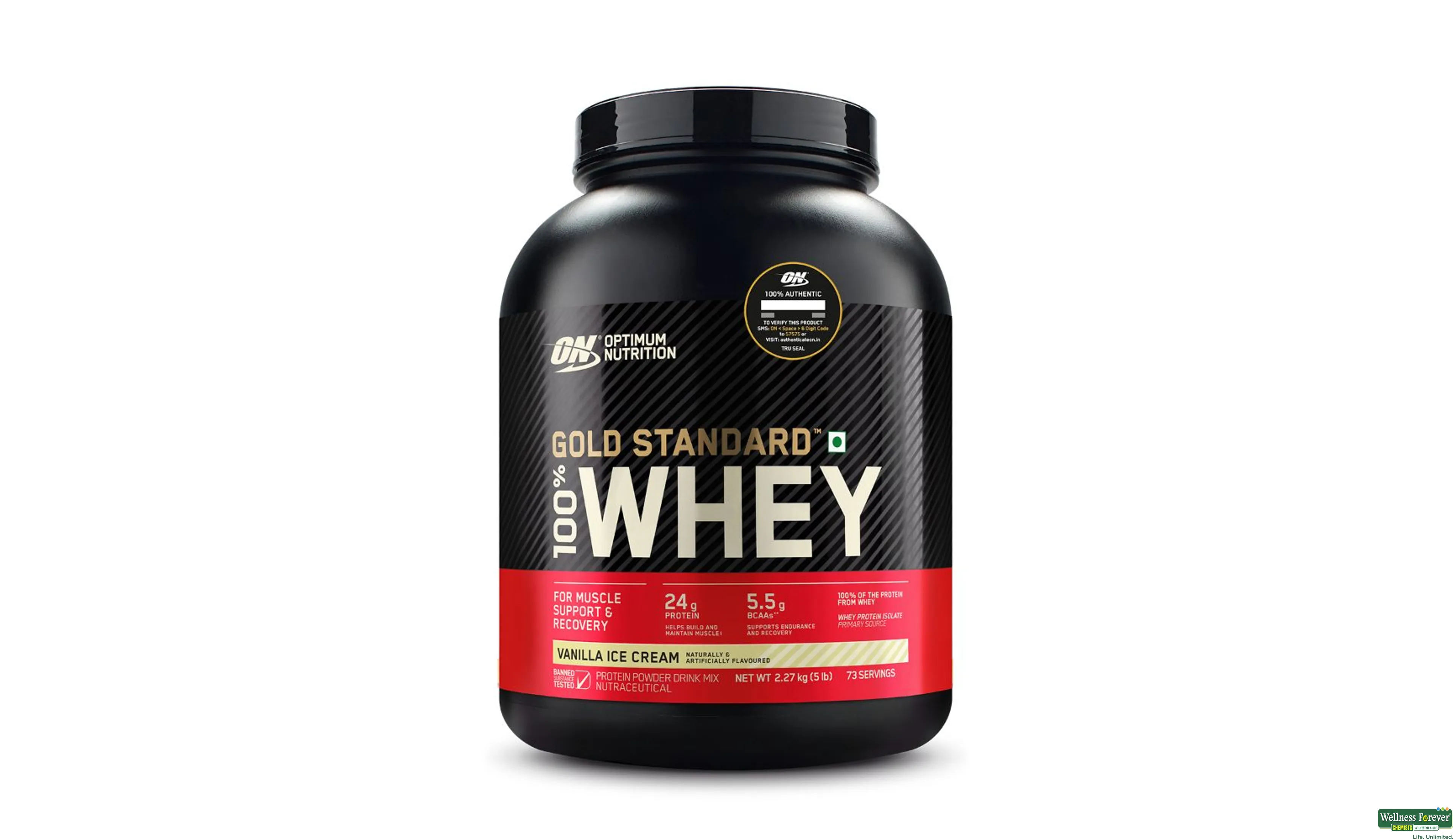 ON WHEY GOLD STAND 100% VAN ICE CRM 5LBS- 1, 5LBS, 