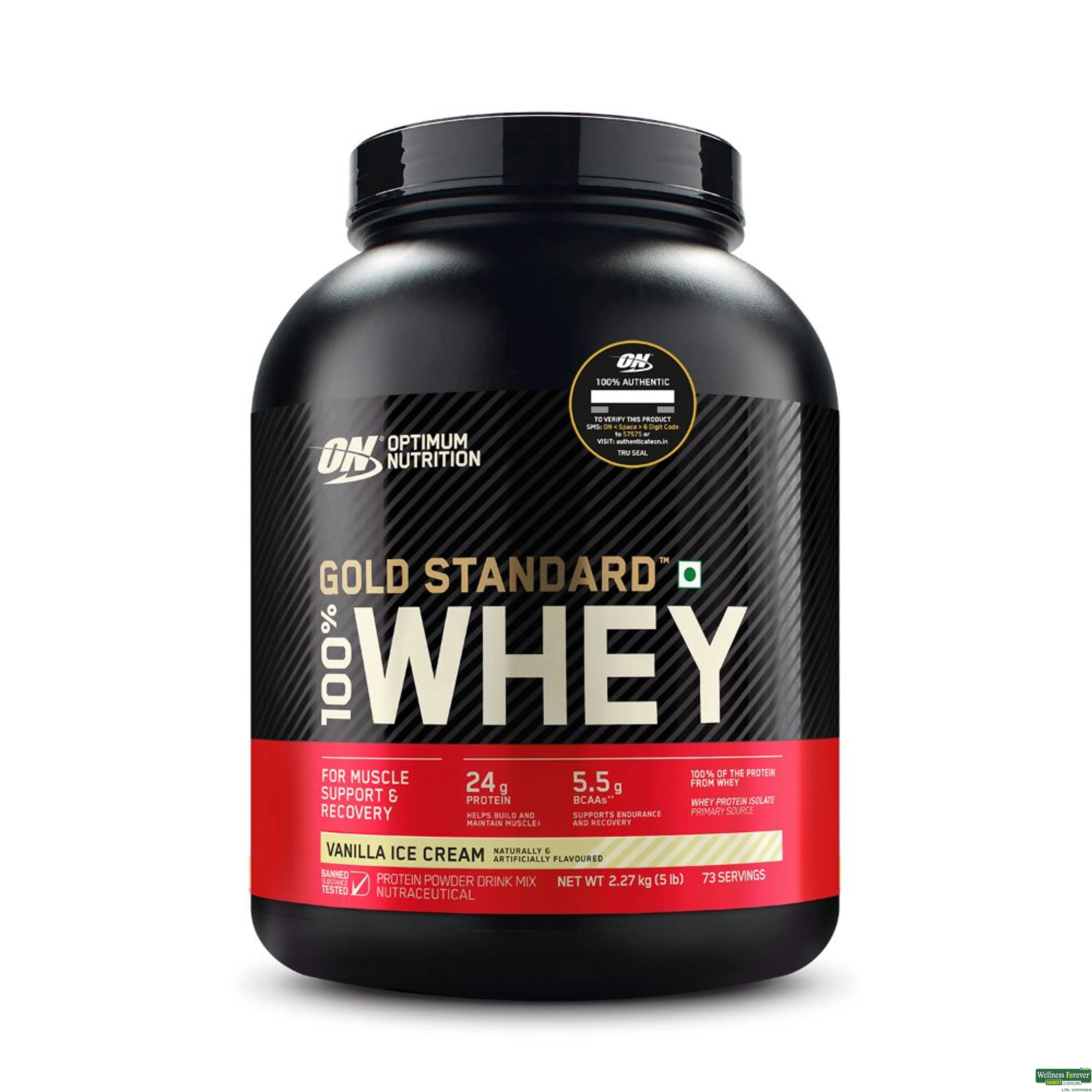 ON WHEY GOLD STAND 100% VAN ICE CRM 5LBS-image