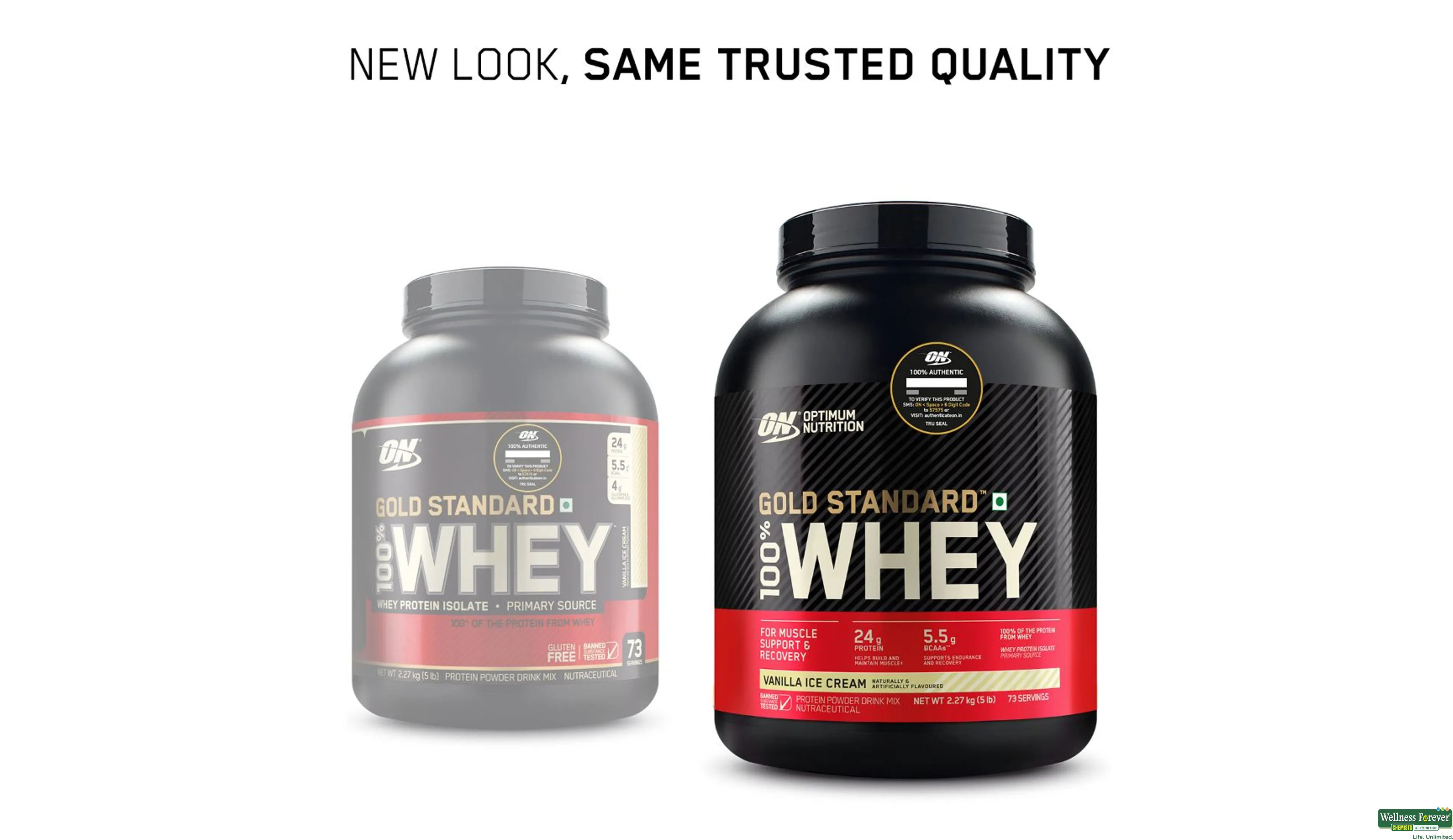 ON WHEY GOLD STAND 100% VAN ICE CRM 5LBS- 6, 5LBS, 