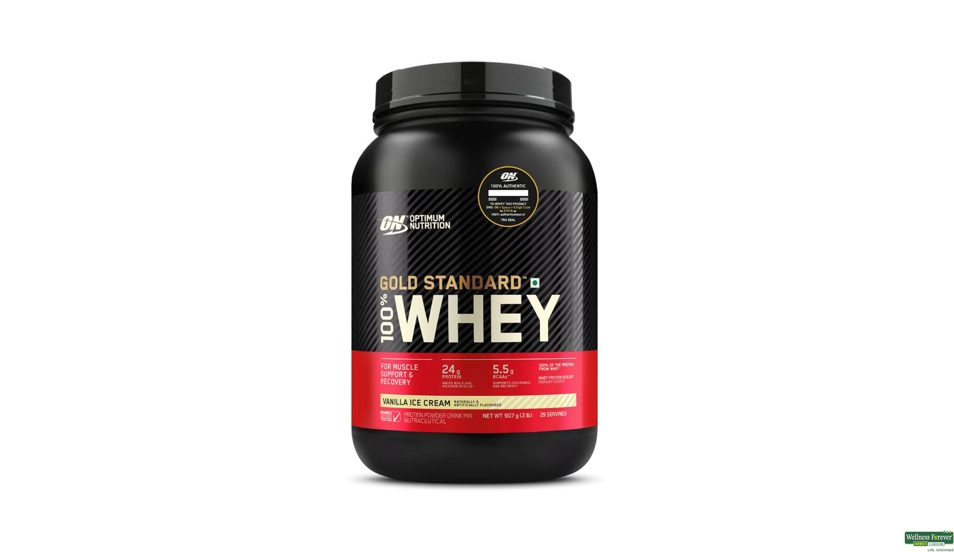 ON WHEY GOLD STAND 100% VAN ICE CRM 2LBS- 1, 2LBS, 