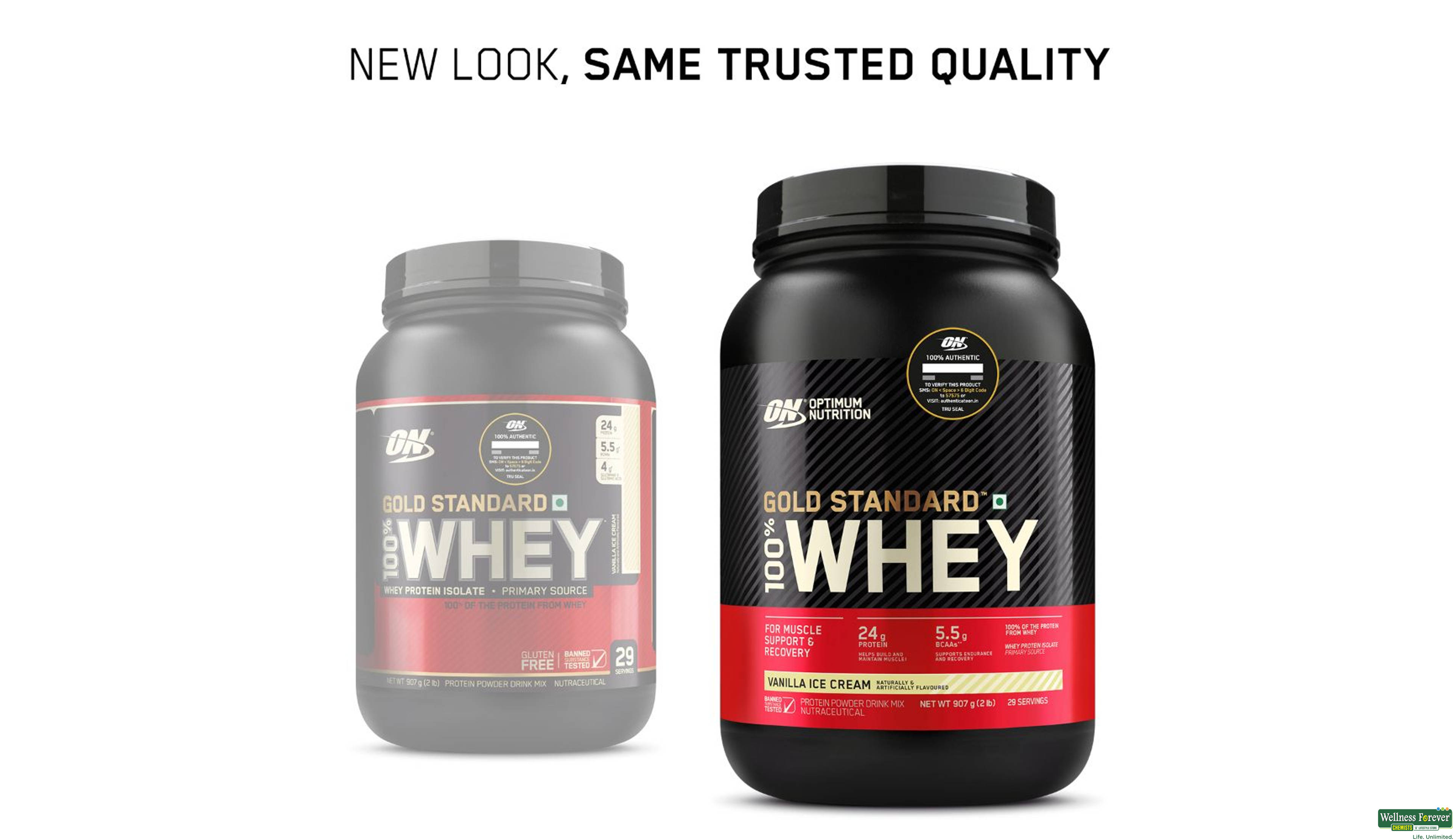 ON WHEY GOLD STAND 100% VAN ICE CRM 2LBS- 6, 2LBS, 