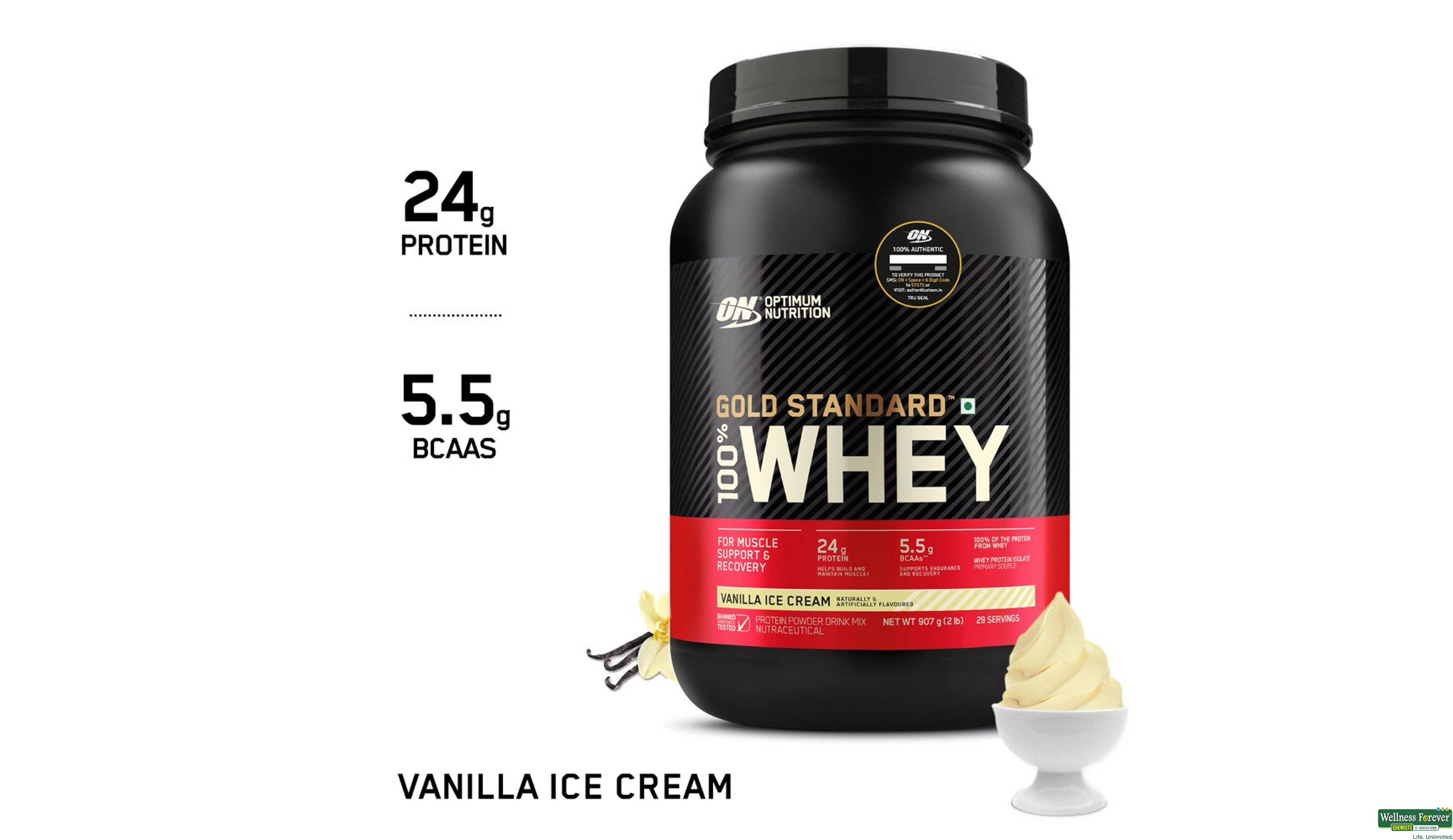 ON WHEY GOLD STAND 100% VAN ICE CRM 2LBS- 10, 2LBS, 