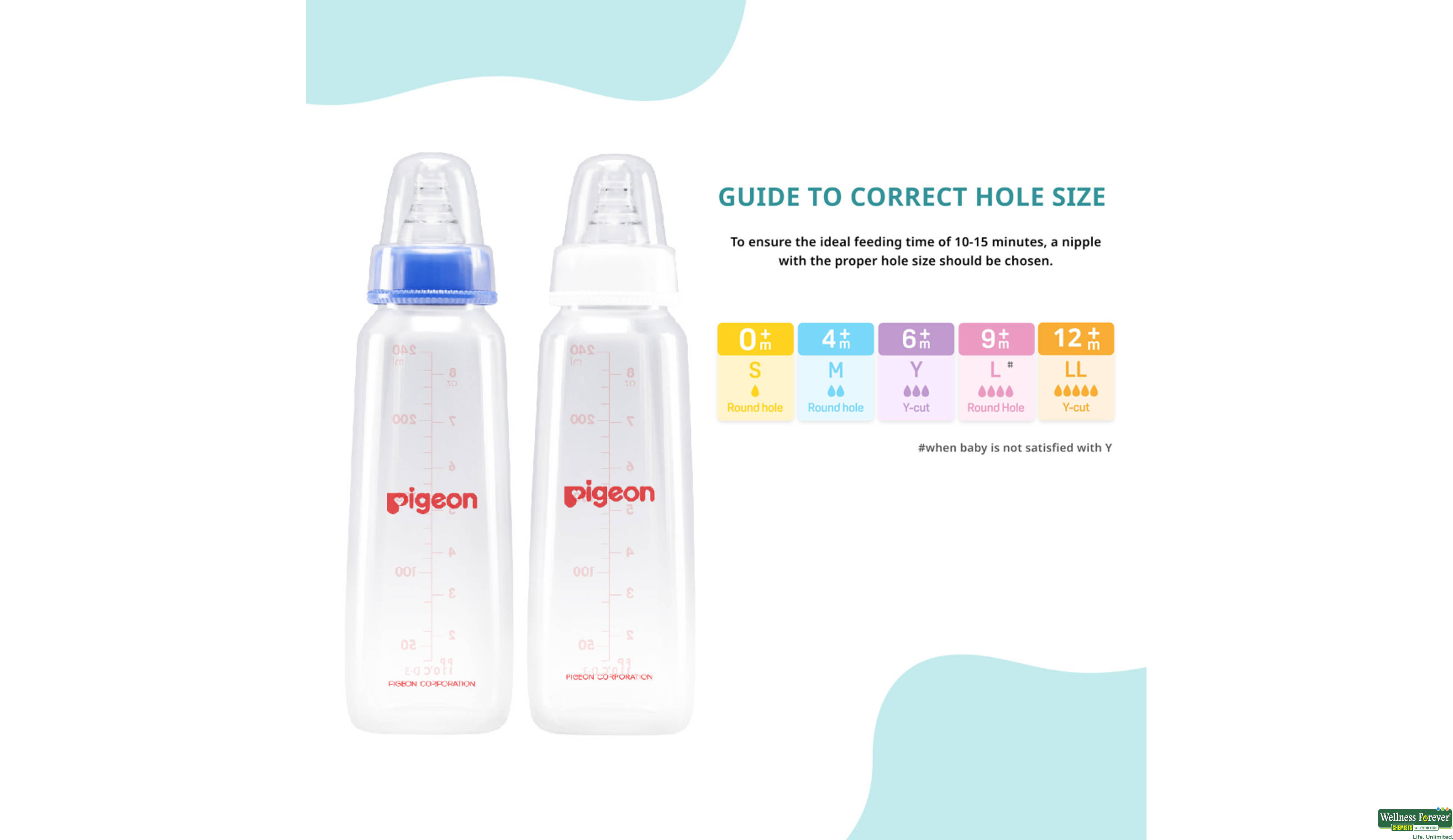 PIGEON FEED/BOTT FLEXI TWIN BLUE 240ML- 5, 240ML, 